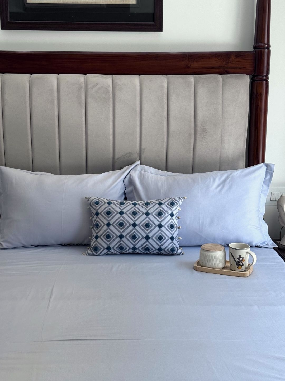 Dublin Smoke Blue Treasure Bedsheet Set