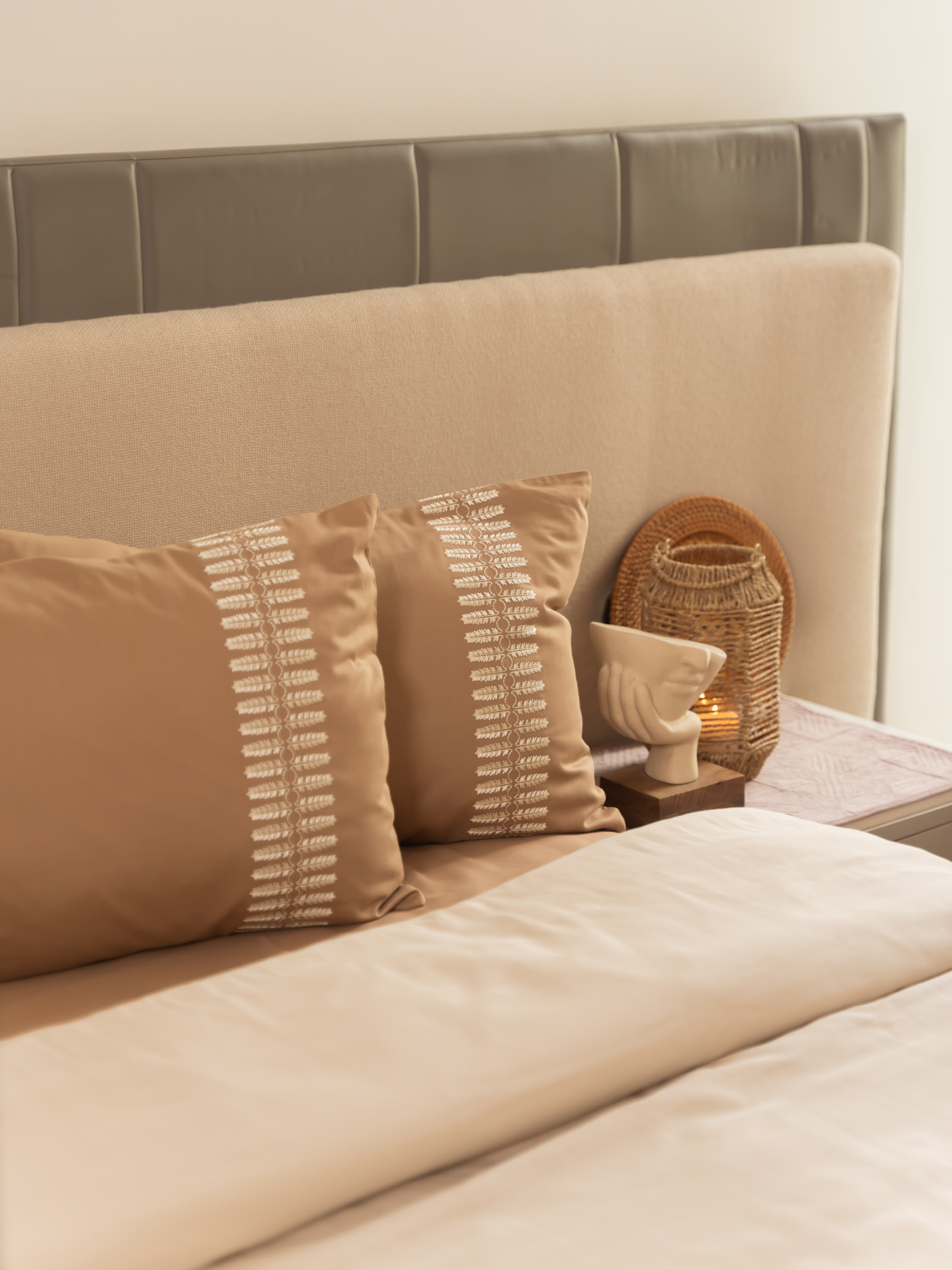 Elise Hazel Beige Oats Beige Dreams Duvet Cover