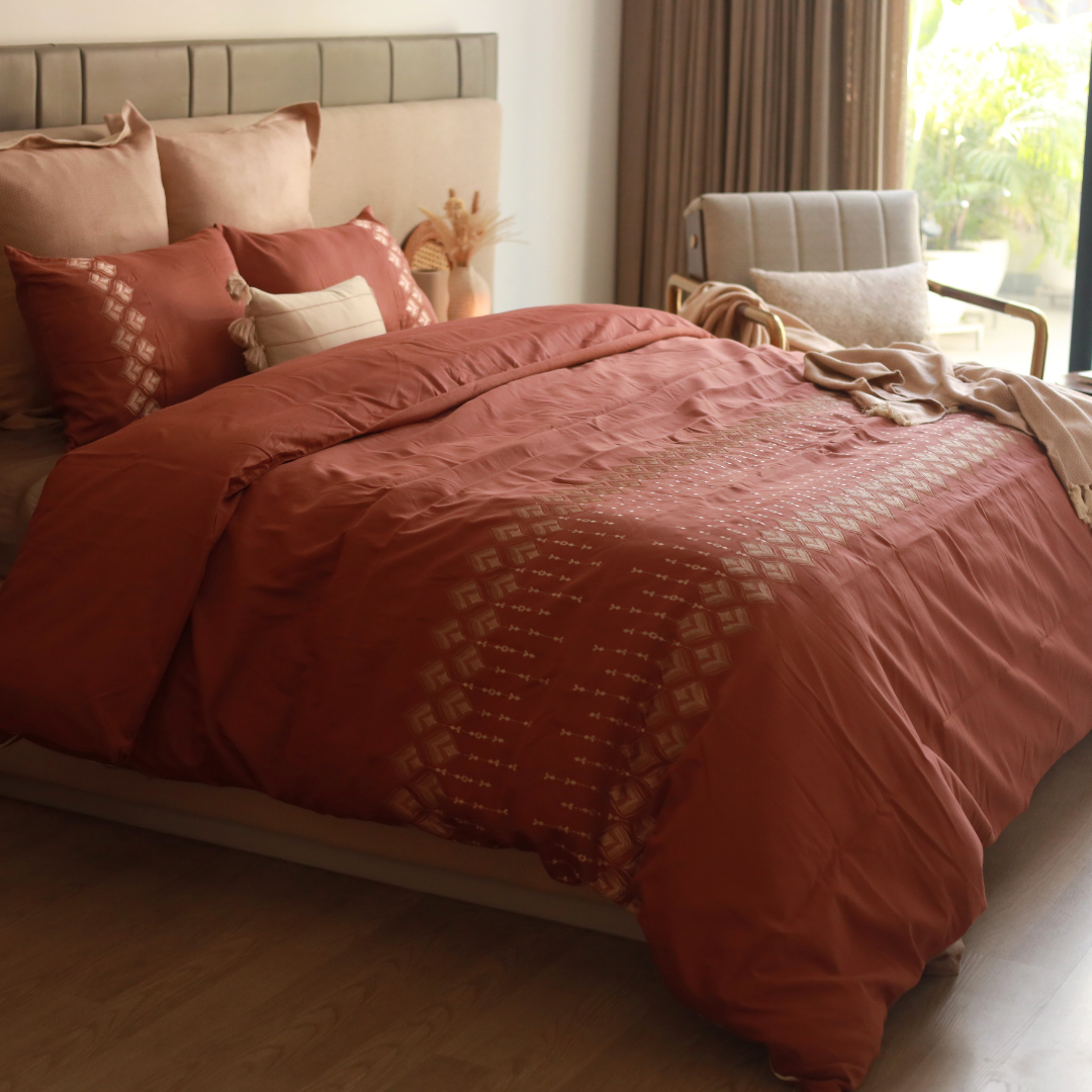 Leaflet Blush Syona Duvet Cover Set