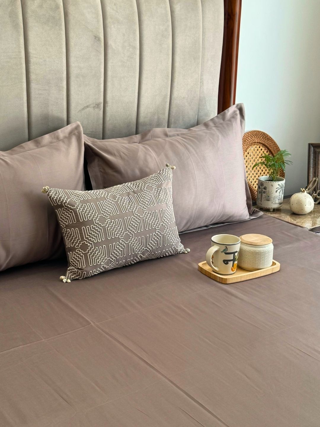 Madrid Taupe Treasure Bedsheet Set