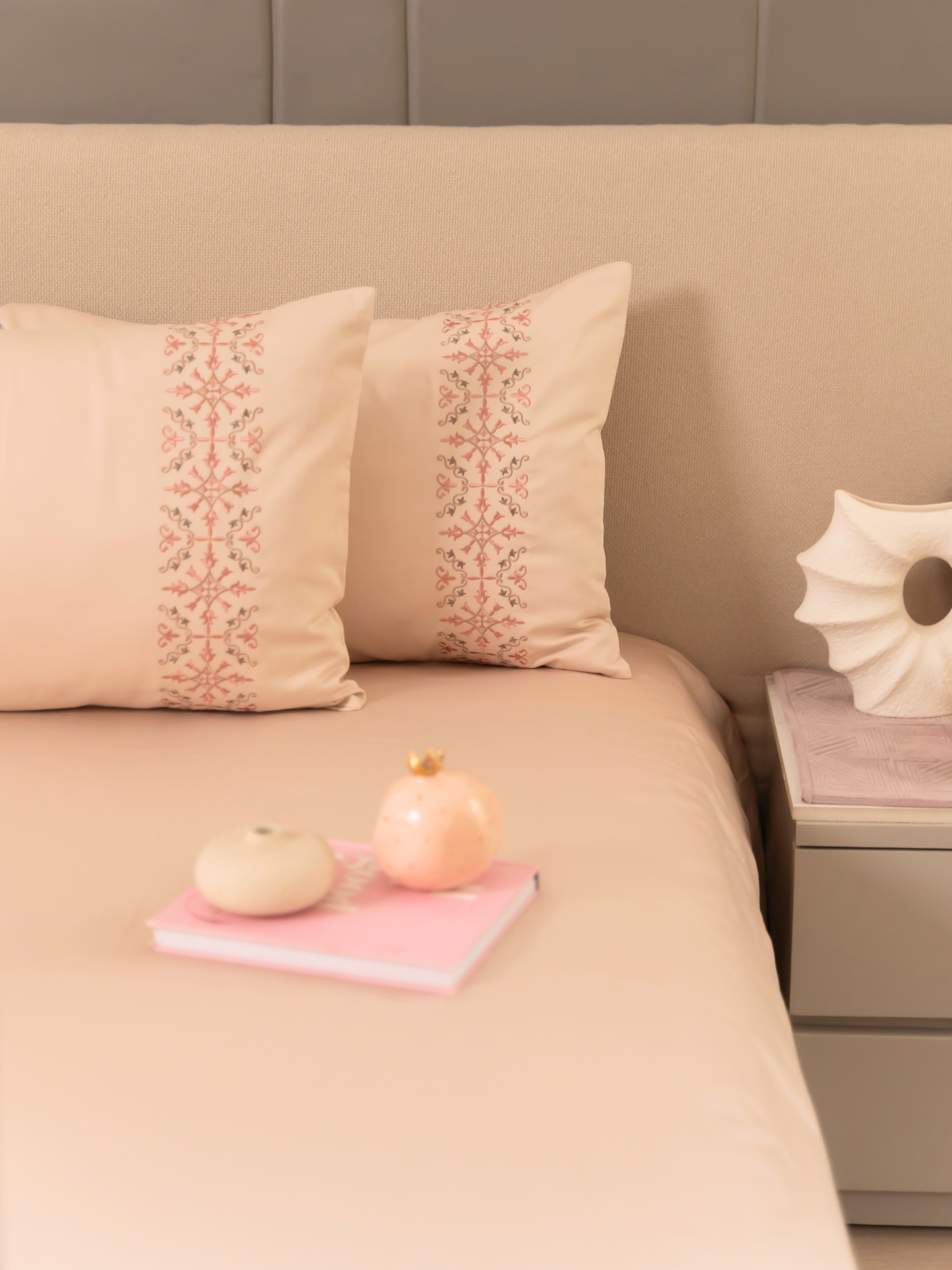 Luna Buff Rose Dreams Duvet Cover Set