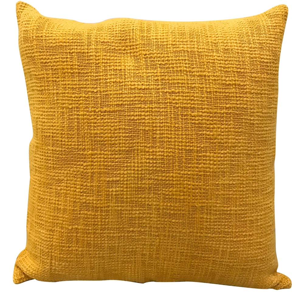 Hand Woven Yellow Cushion Cover Geometric Designed Cotton Cushion Case (16" X 16")…