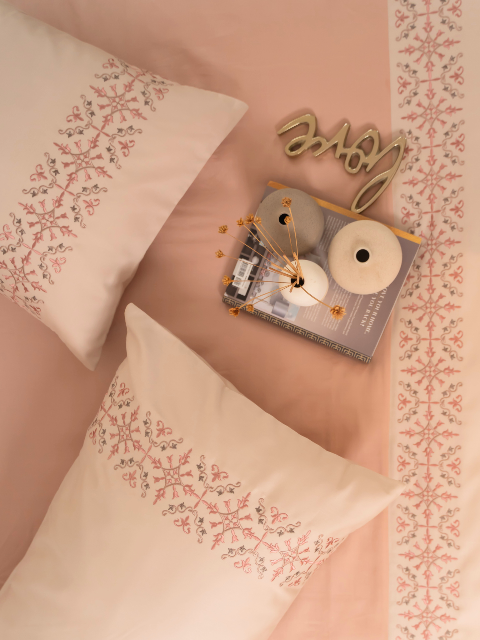 Luna Buff Rose Dreams Duvet Cover Set