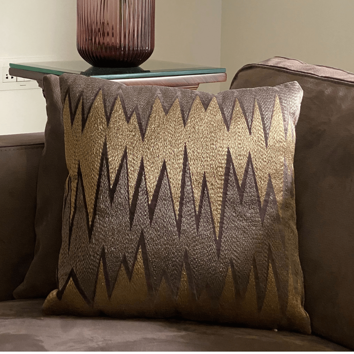 Decorative Ditsy Mousse Velvet Cushion Cover 16x16
