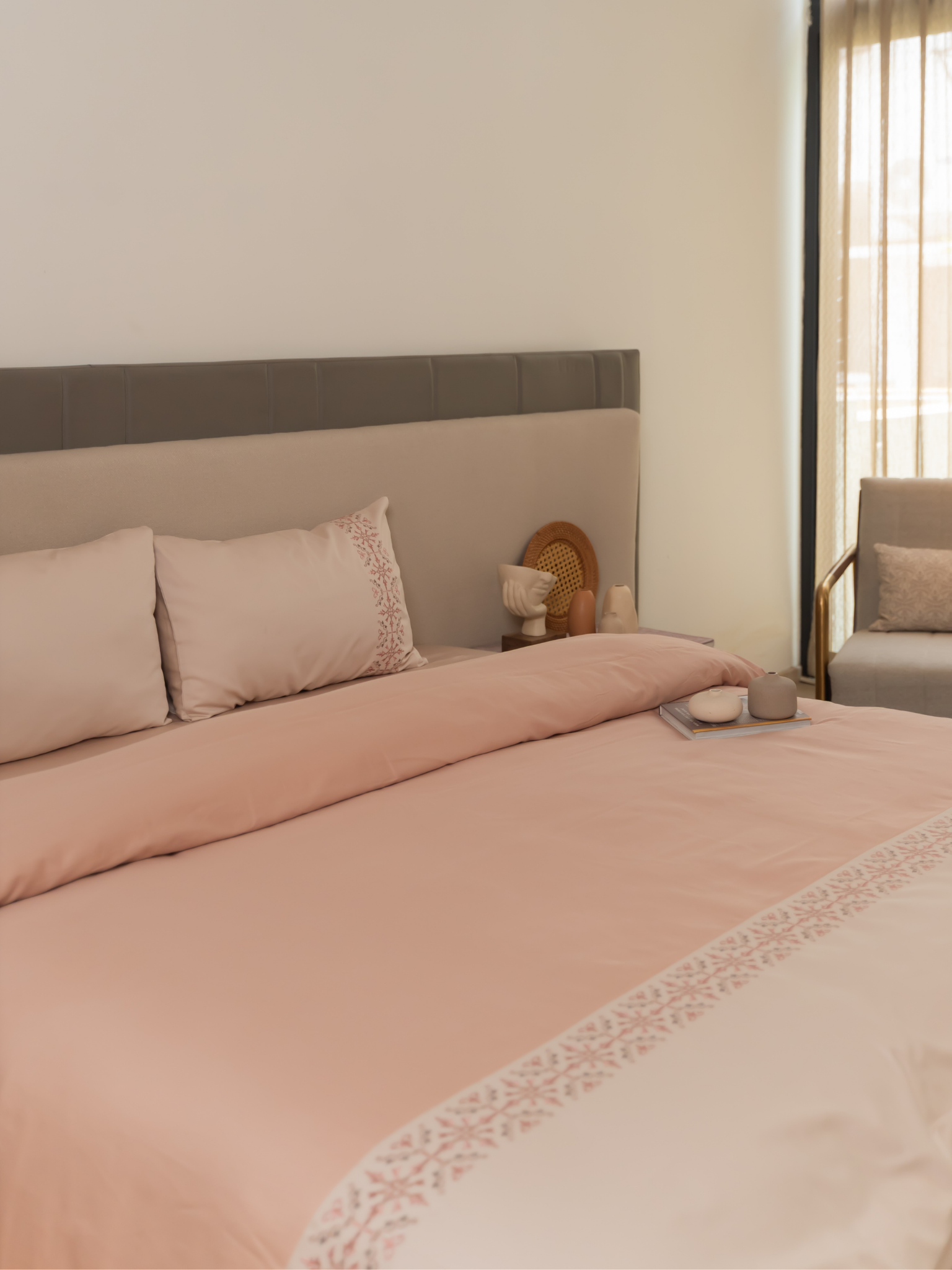 Luna Buff Rose Dreams Duvet Cover Set