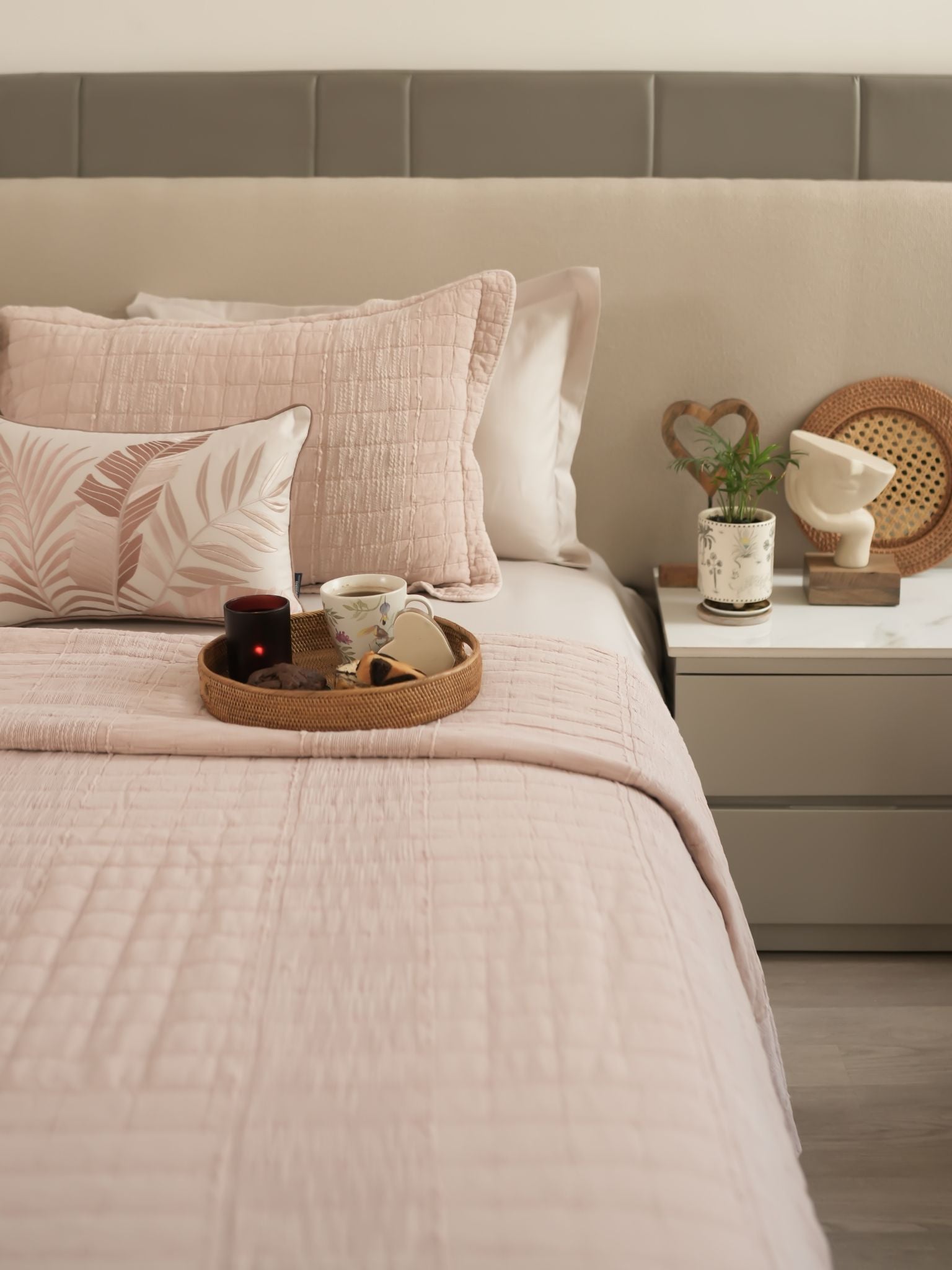 Auraile Buff Cotton Bedding Set (8 PC Set)