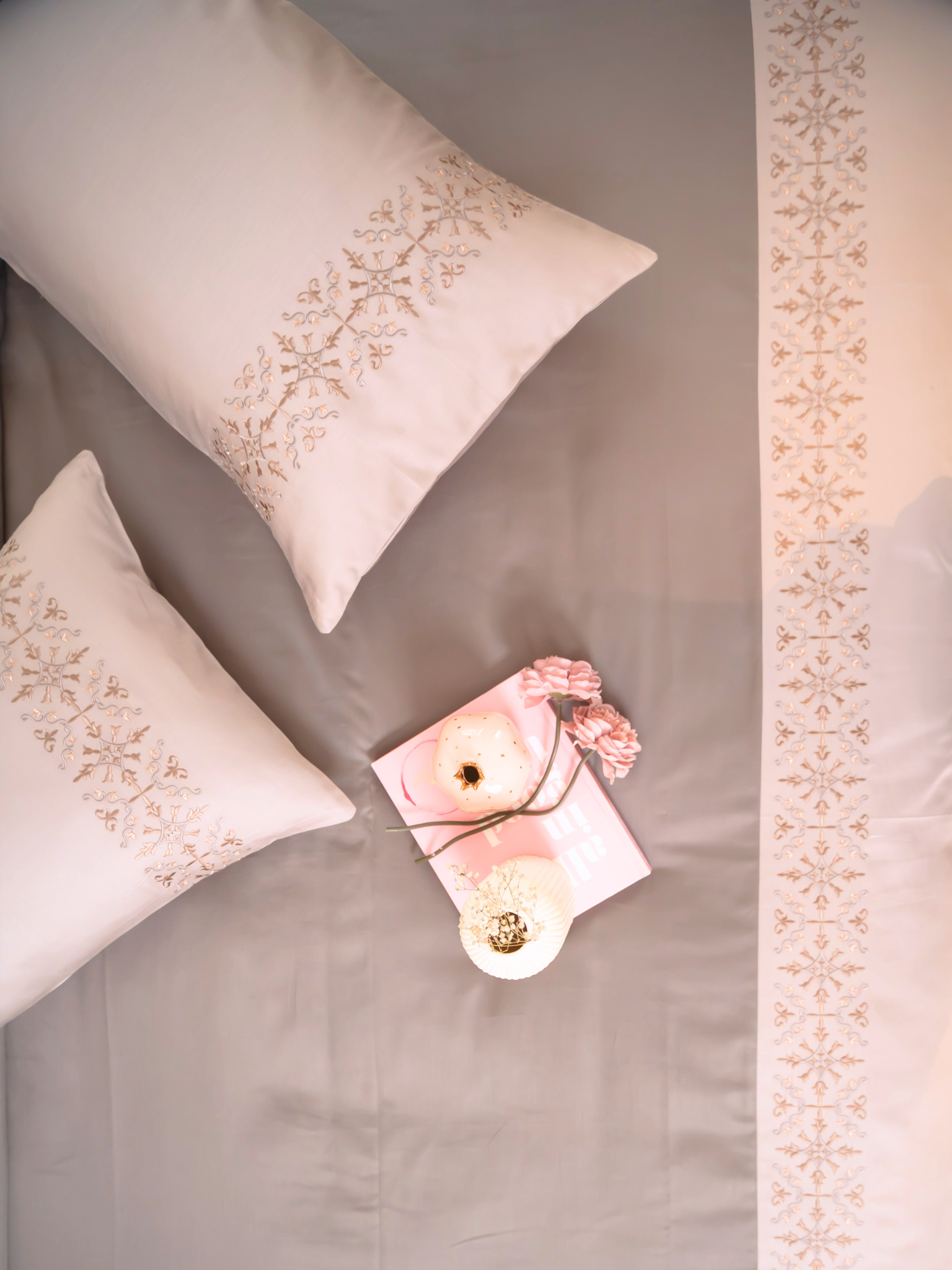 Luna Silver Dark Grey Dreams Duvet Cover