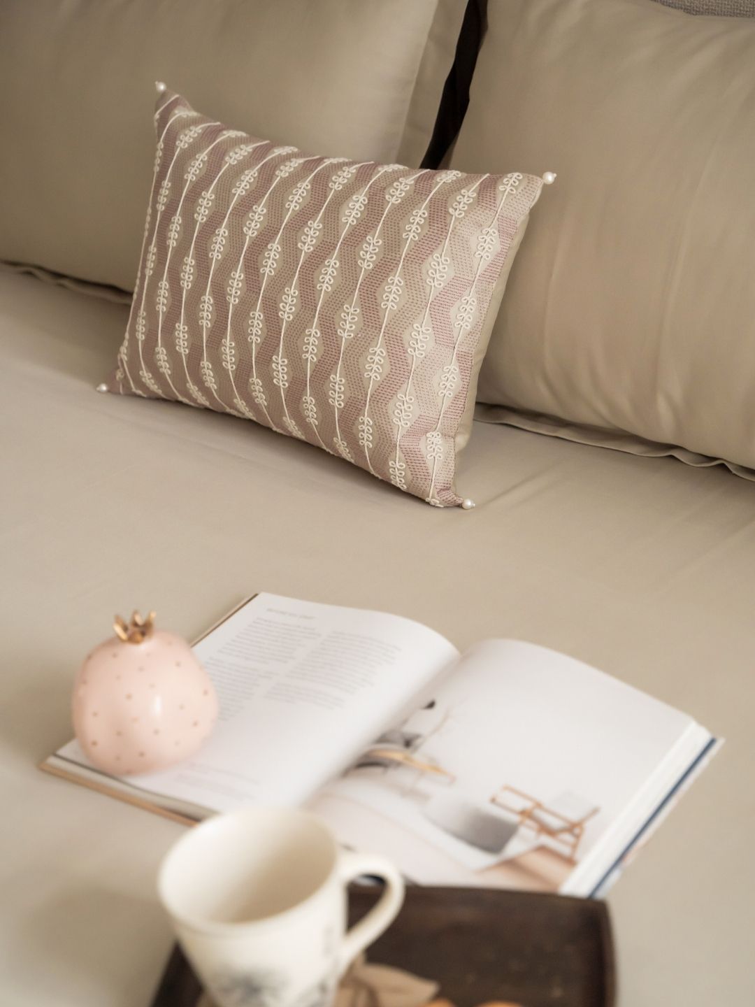 Abyss Beige Treasure Bedsheet Set