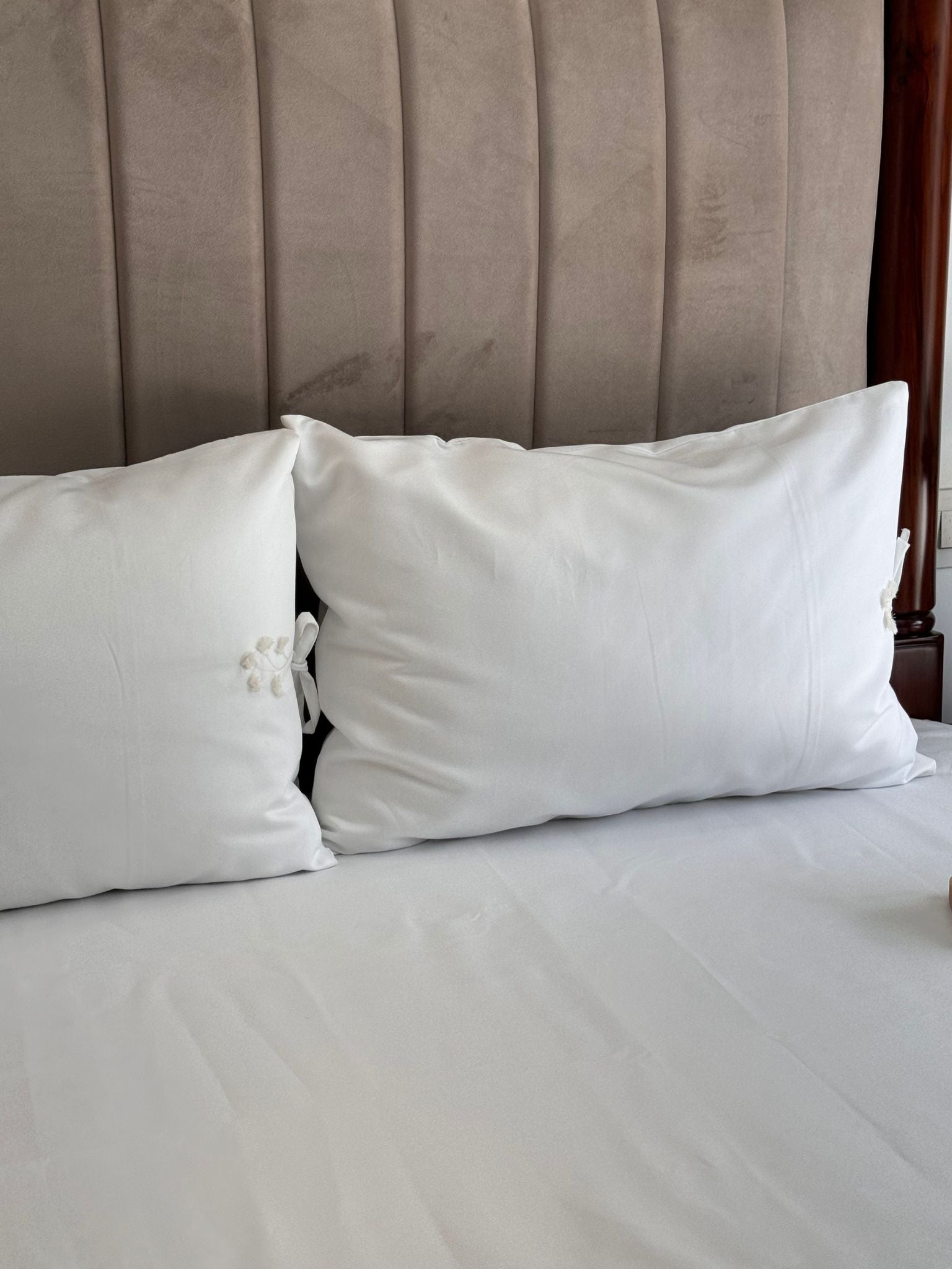 1000TC Botanique Snow White Egyptian Cotton Bedsheet Set