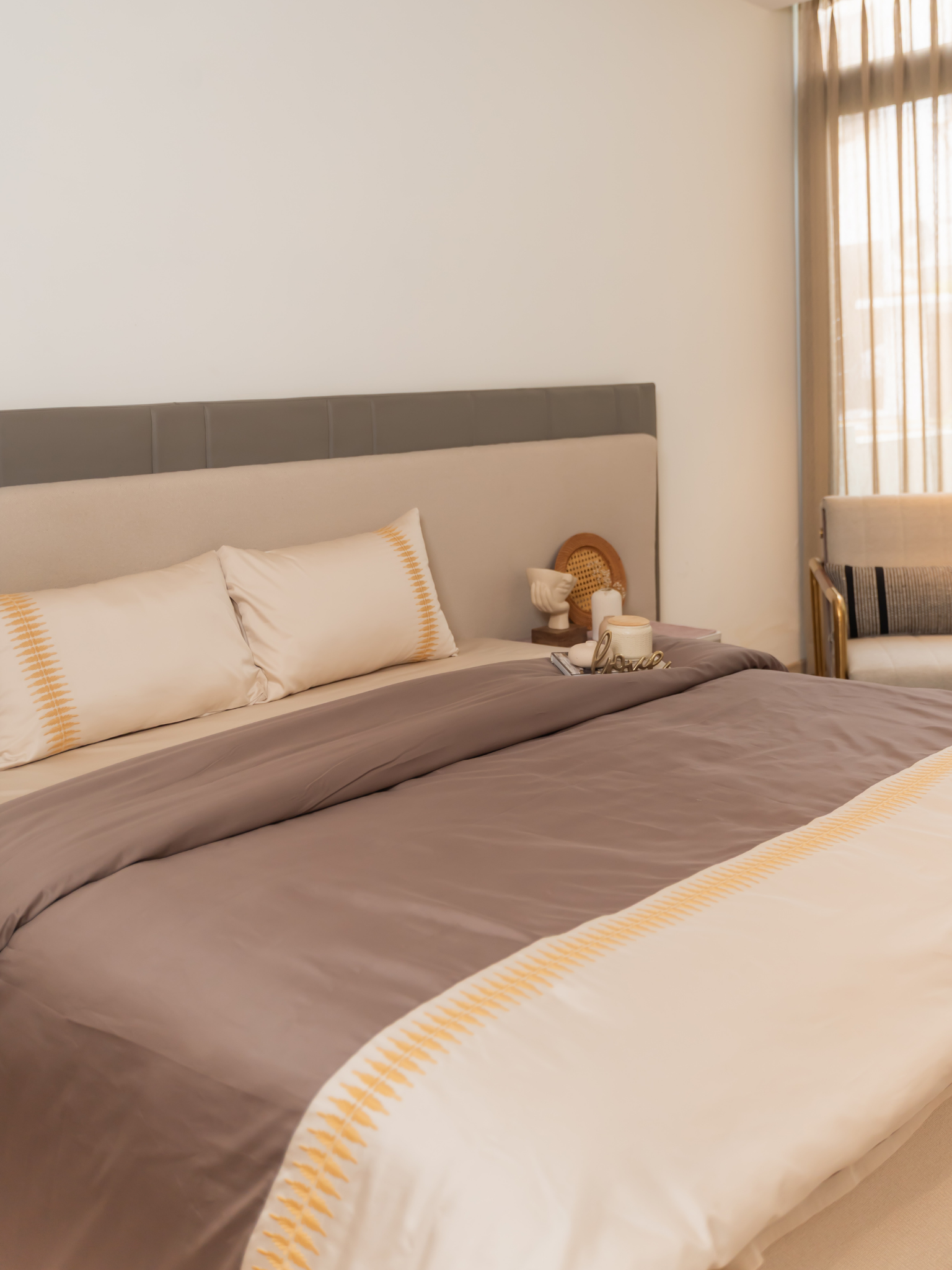 Stella Oats Beige Taupe Dreams Duvet Cover