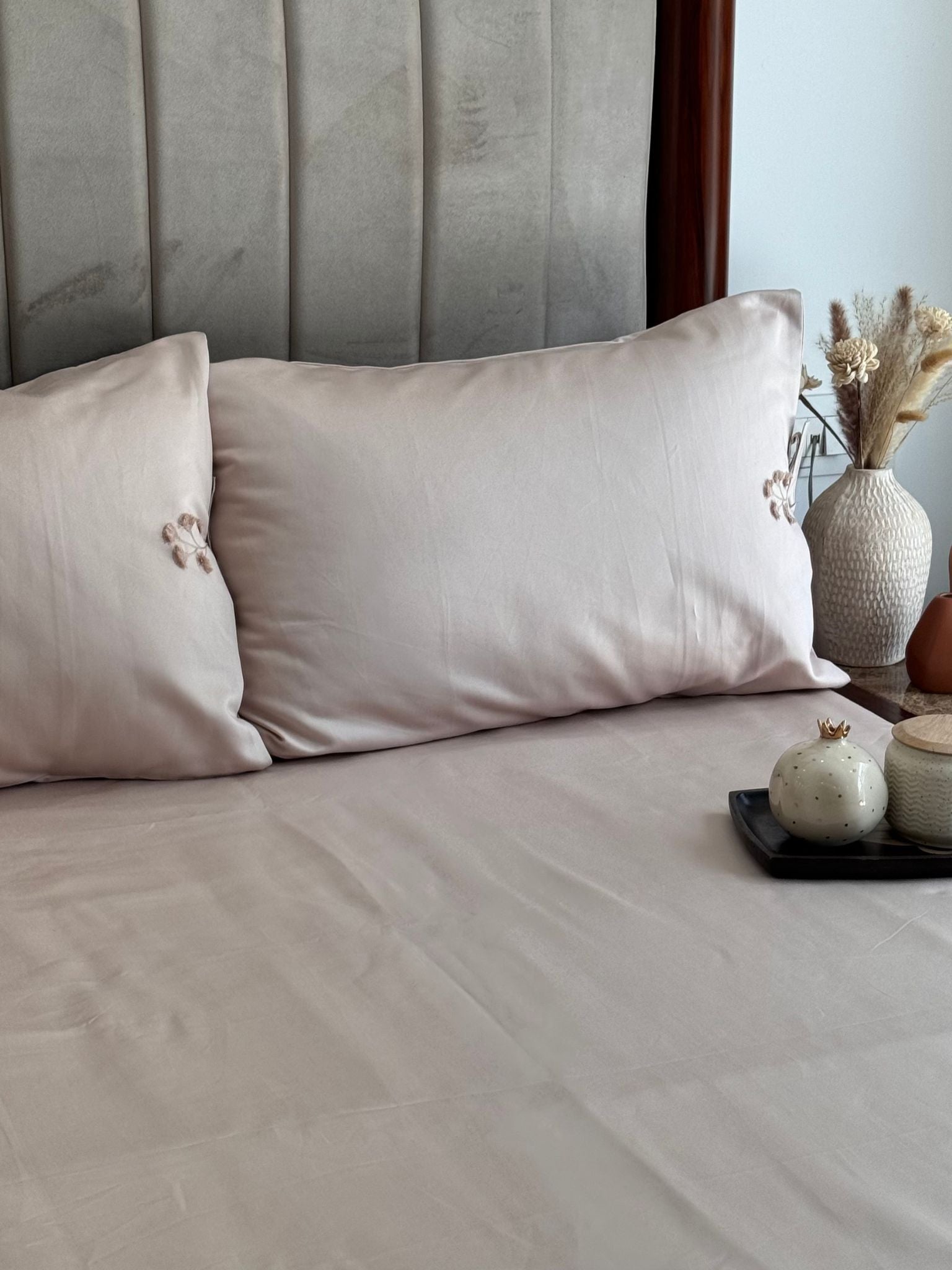 1000TC Botanique Buff Egyptian Cotton Bedsheet Set