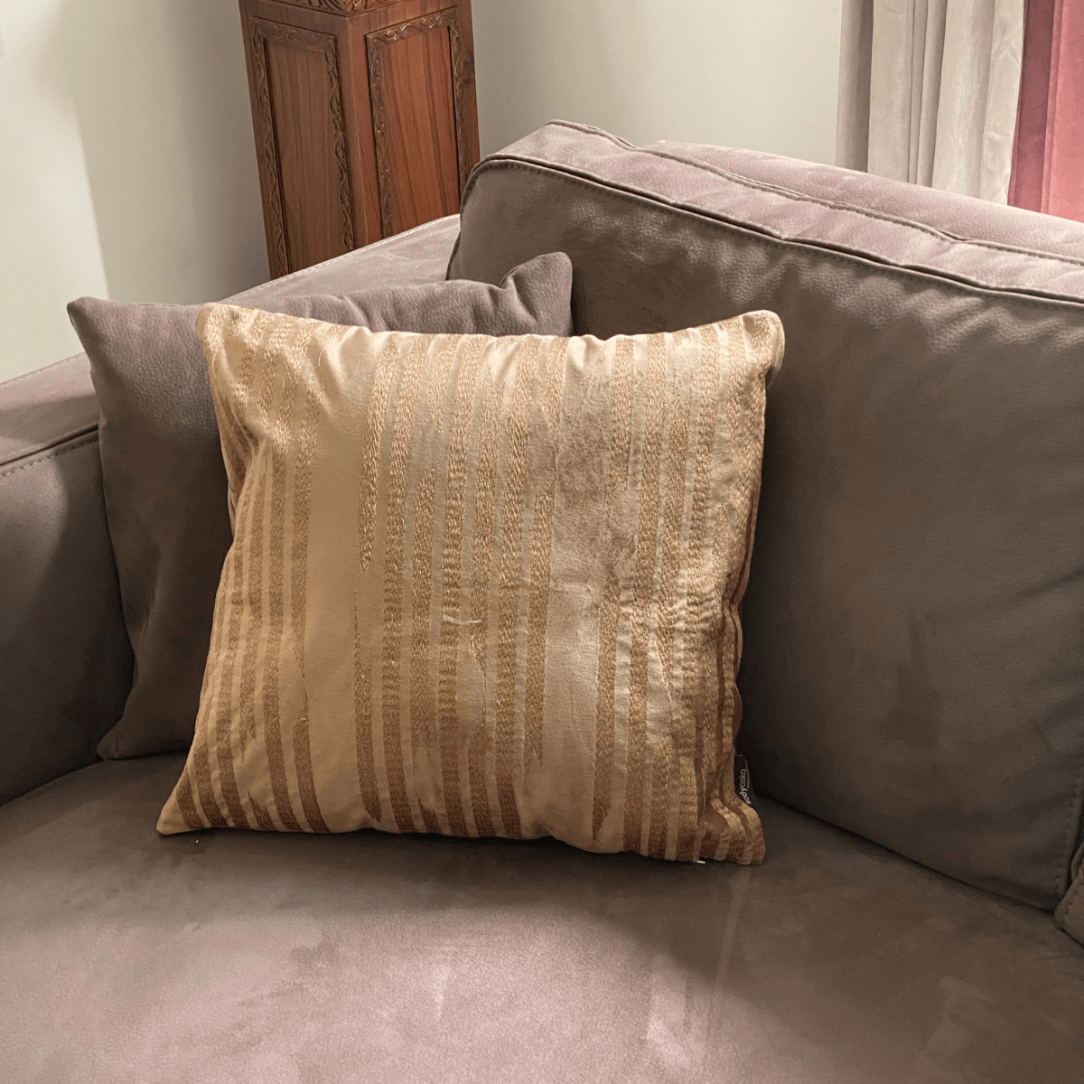 Decorative Sheen Camel Velvet Cushion Cover 16x16