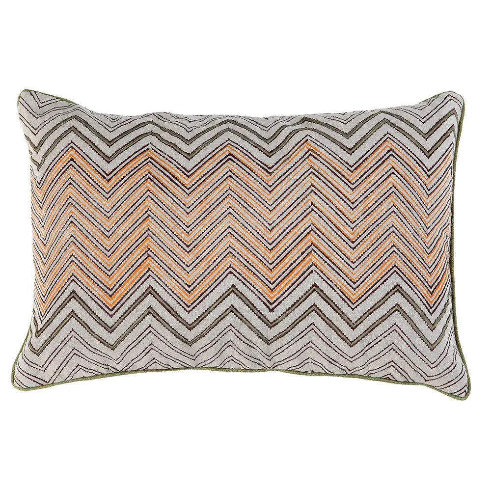 Wave Printed Cotton Cushion Cover Ivory Color 1 Piece (12" X 18")…