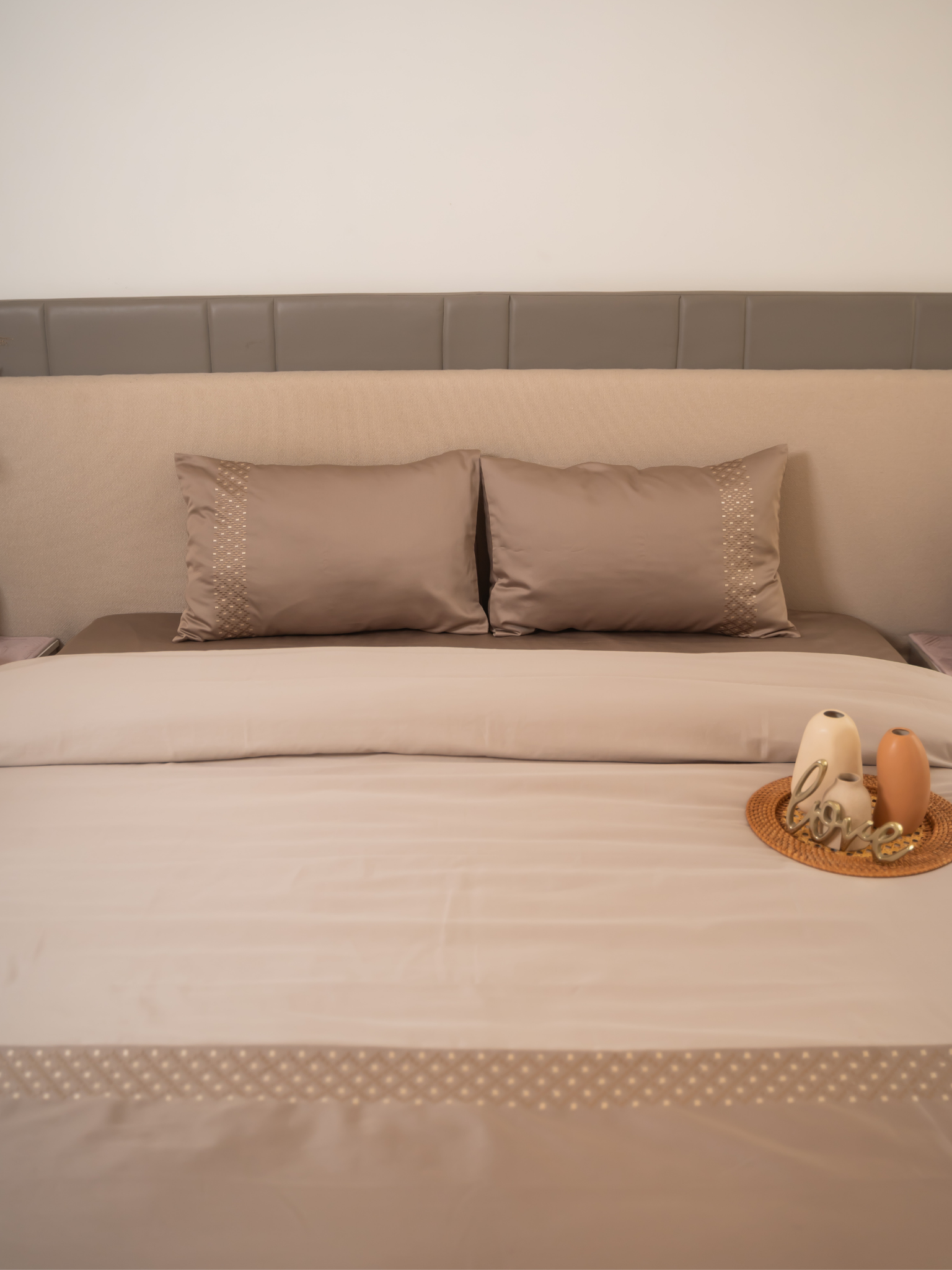 Tessa Mocha Beige Dreams Duvet Cover