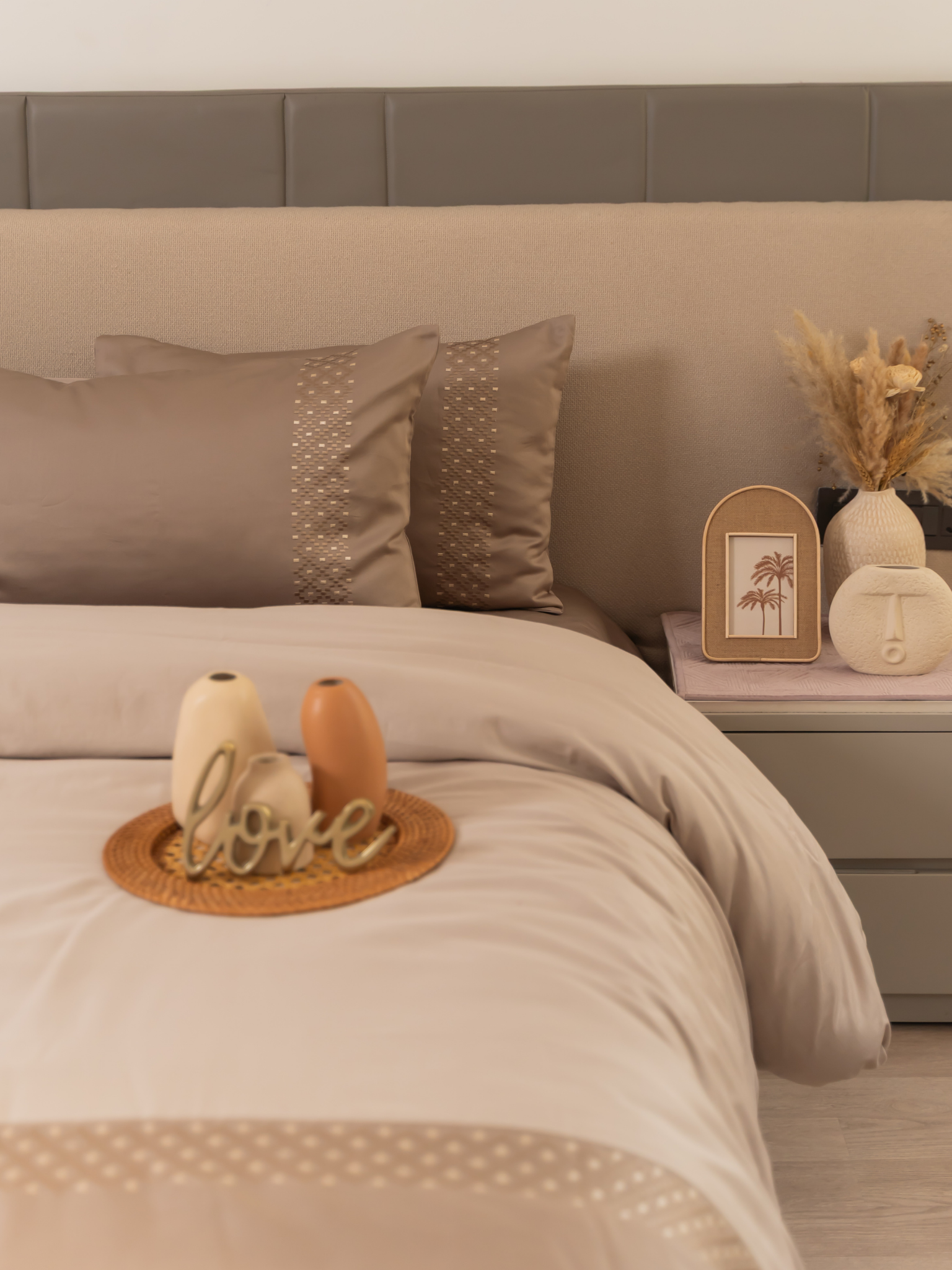 Tessa Mocha Beige Dreams Duvet Cover