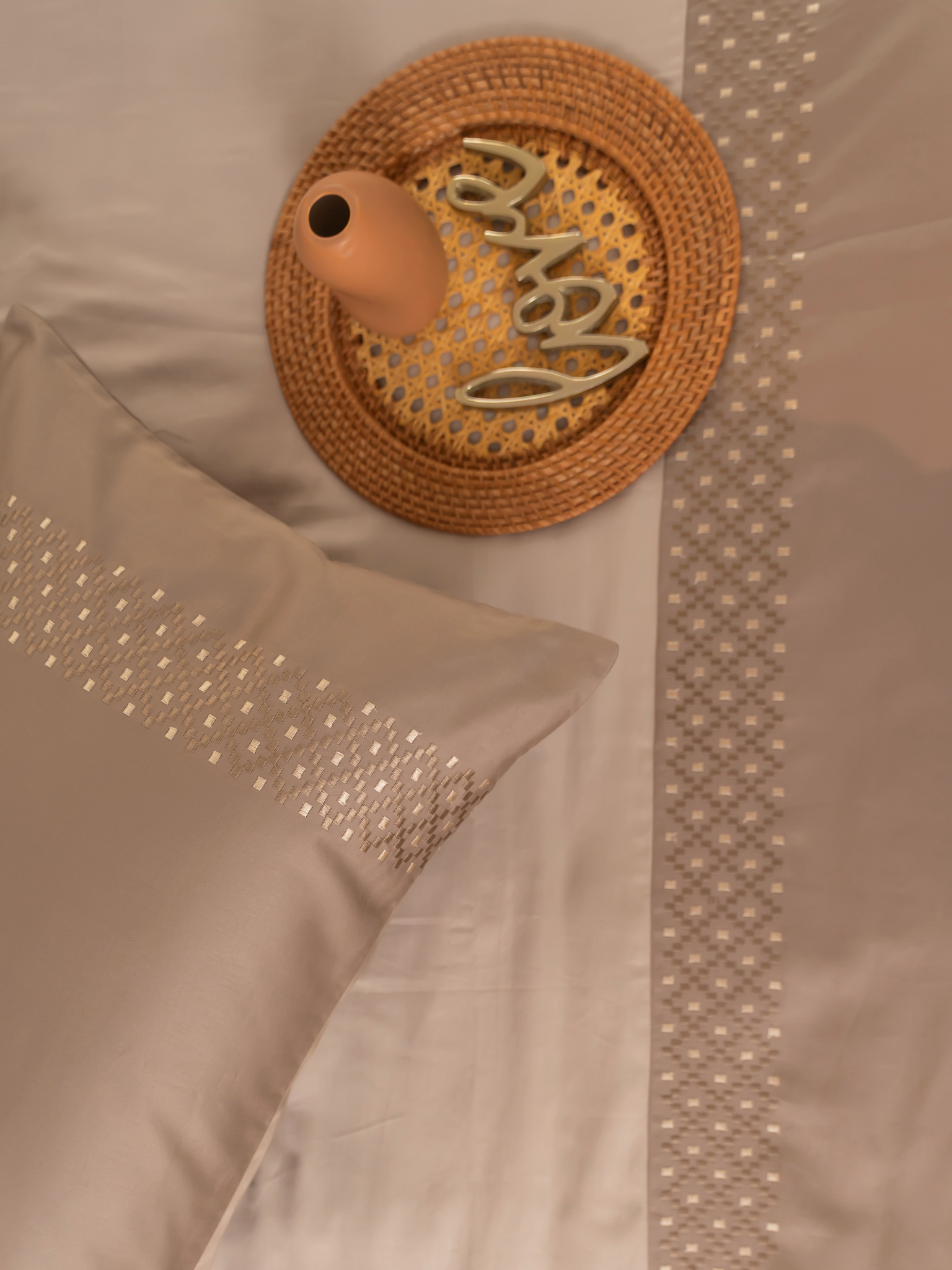 Tessa Mocha Beige Dreams Duvet Cover