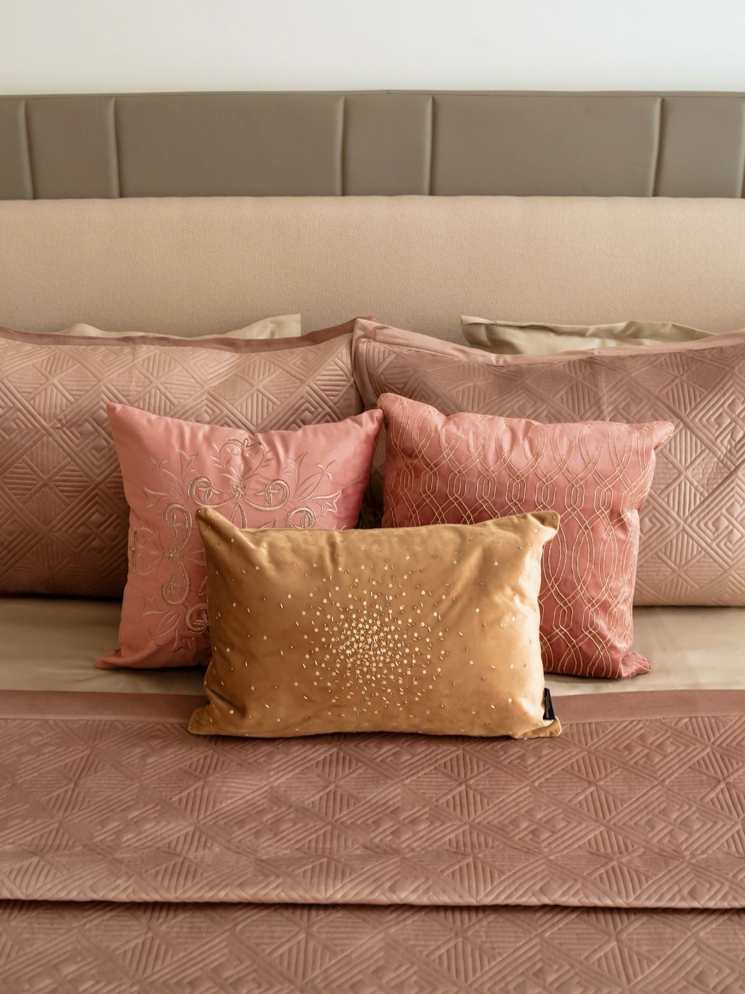 Isla Buff Velvet Trousseau Set (10 PC Set)