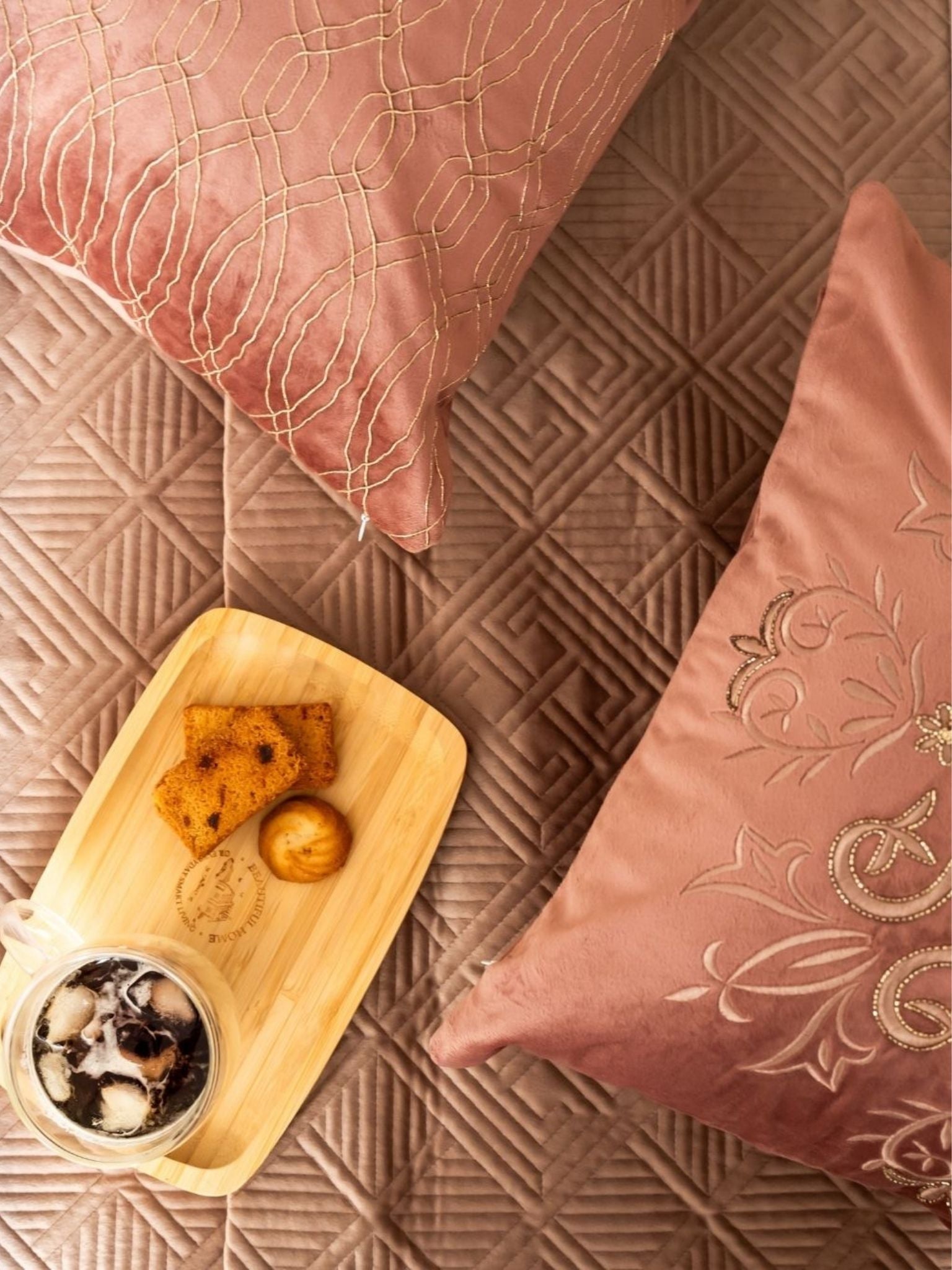 Isla Buff Velvet Trousseau Set (10 PC Set)