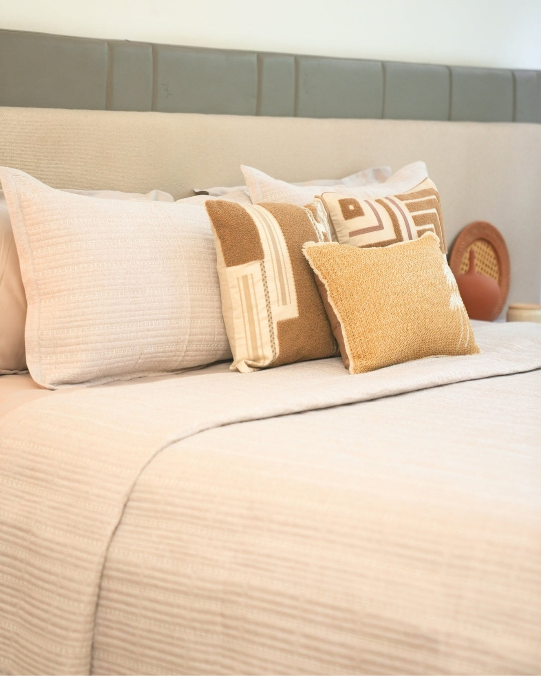 Aurelia Beige Bedding Set (11 PC Set)