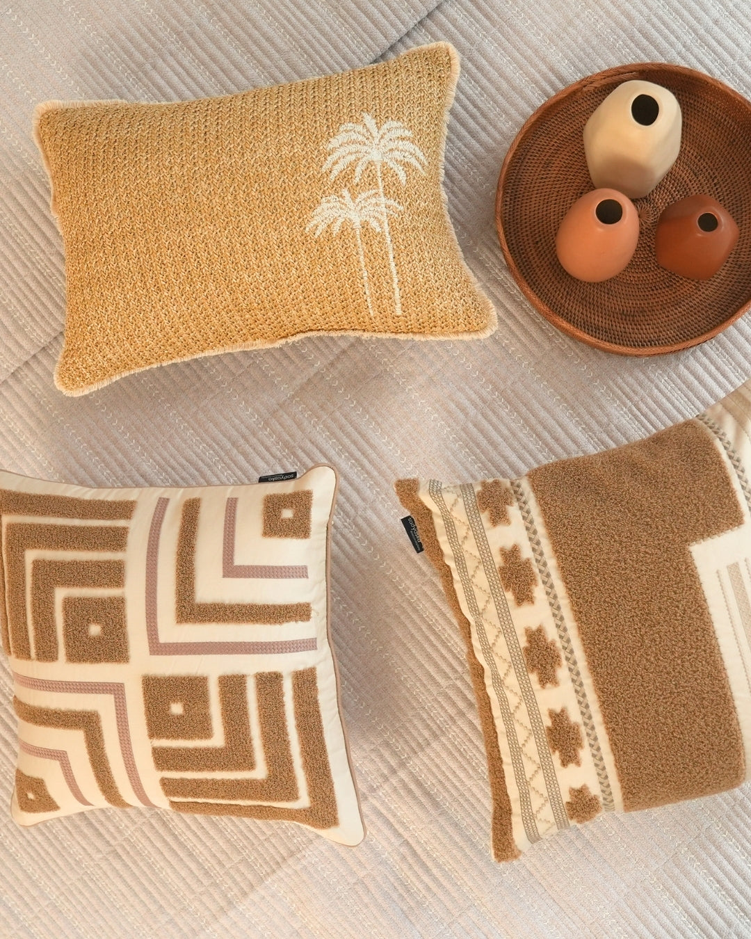 Aurelia Beige Bedding Set (11 PC Set)