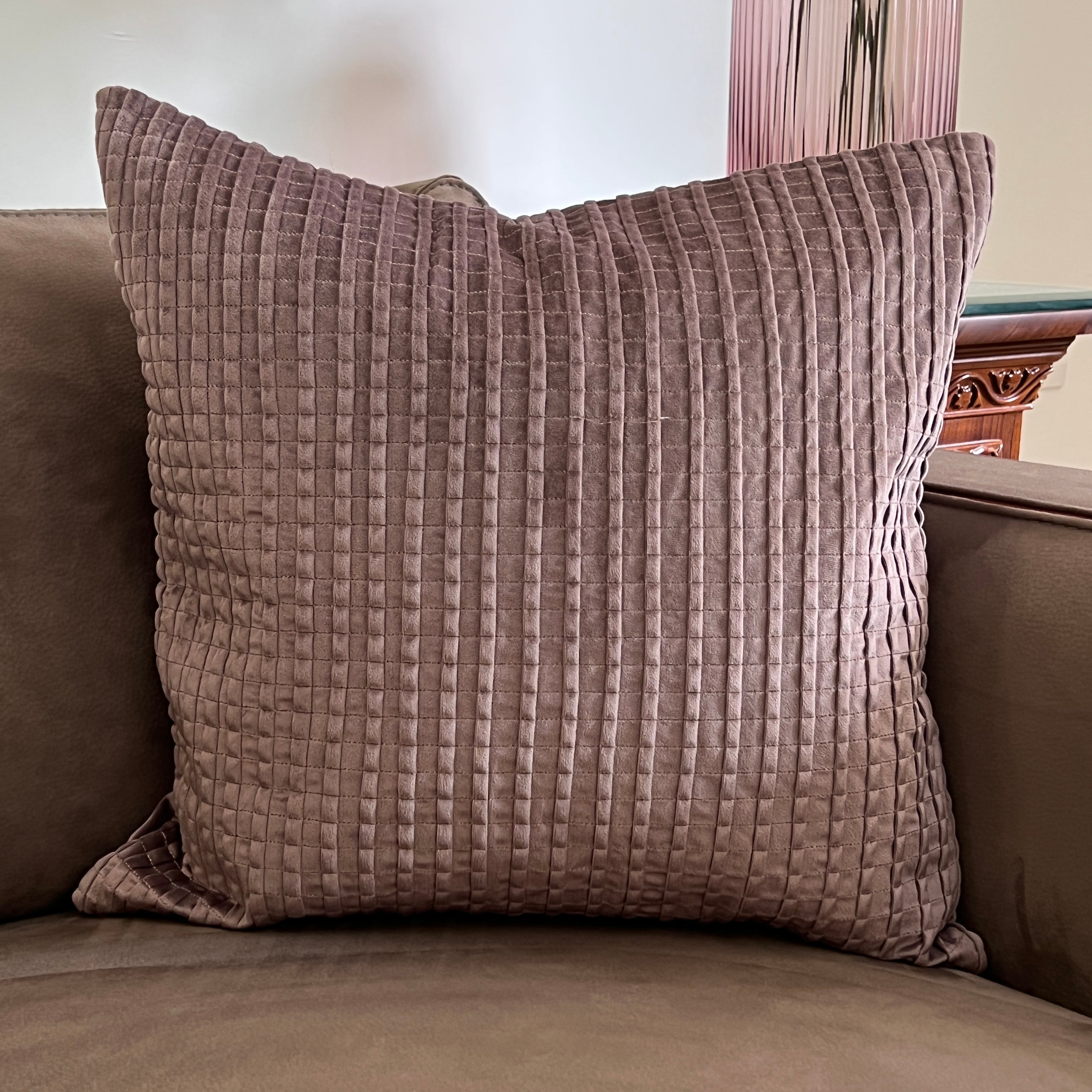Decorative Bello Lilac Velvet Cushion Cover 16x16