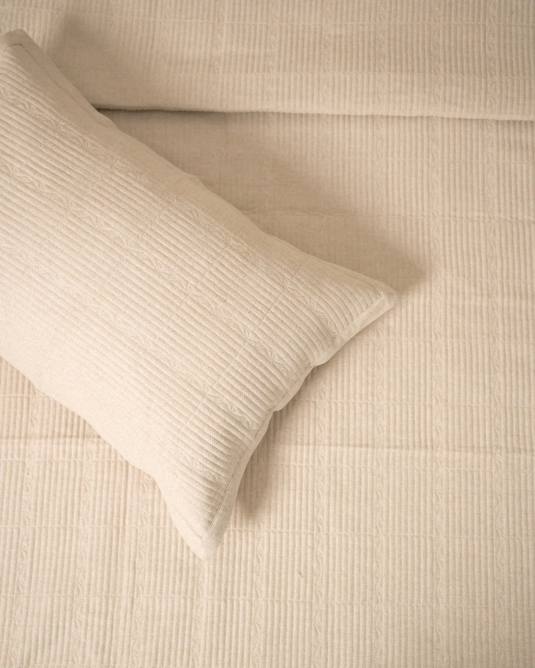Blossom Beige Quilted Bedspread Set