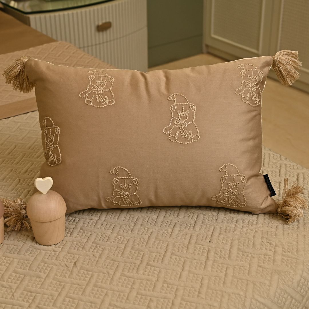 Teddy Club Sand and Beige Kids Bedding Set (9 PC Set)