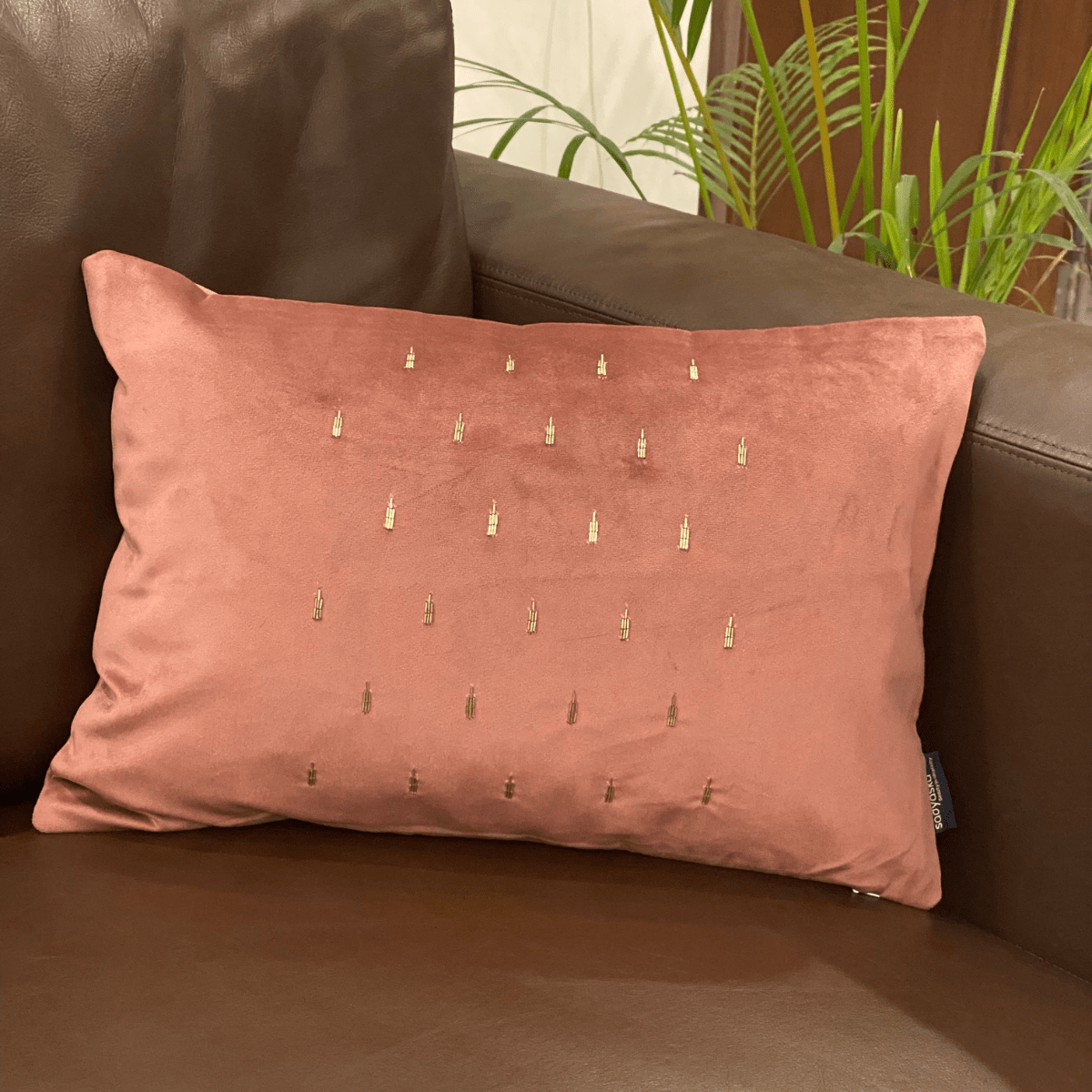 Decorative Chandelier Blush Velvet Cushion Cover 12x18