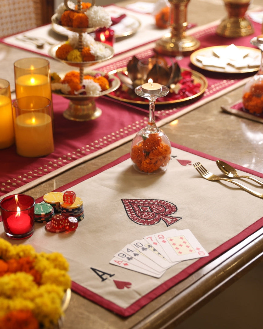 Deal and Dine Table Linen - Set of 2 Placemats & 2 Napkins