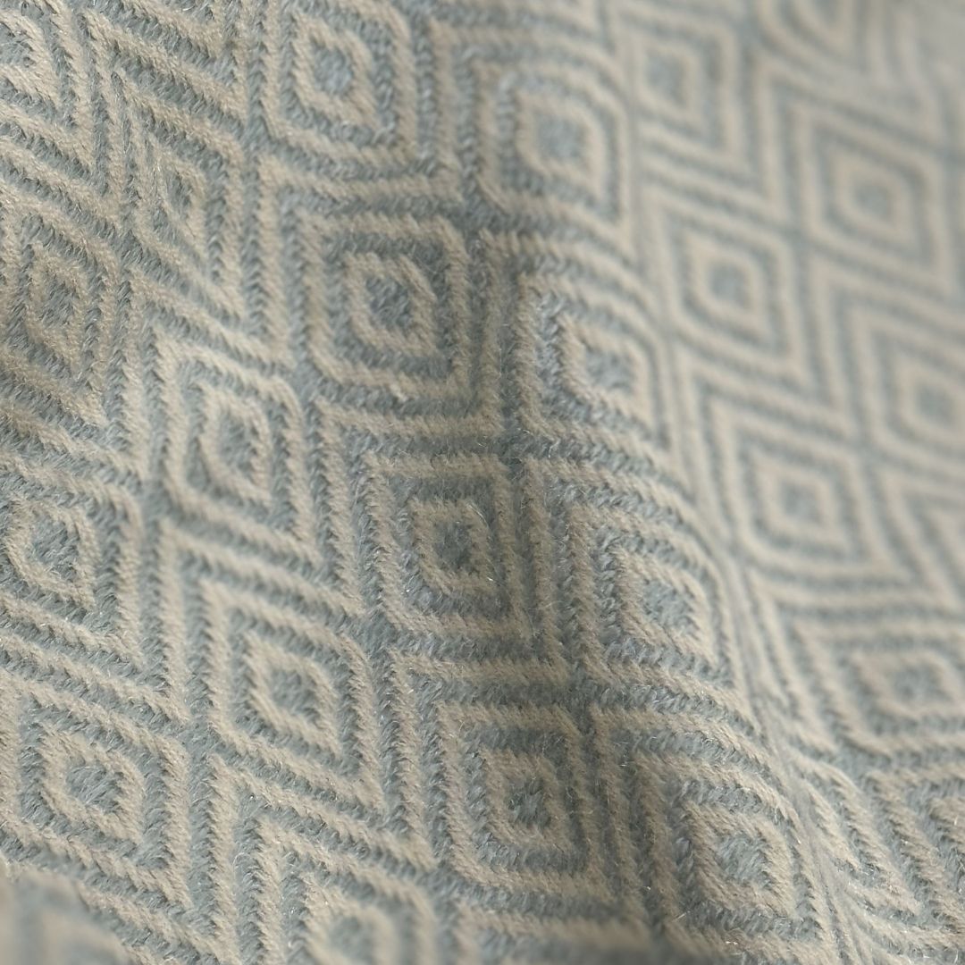 Diamond Mist Woven Throw with Euro Shams