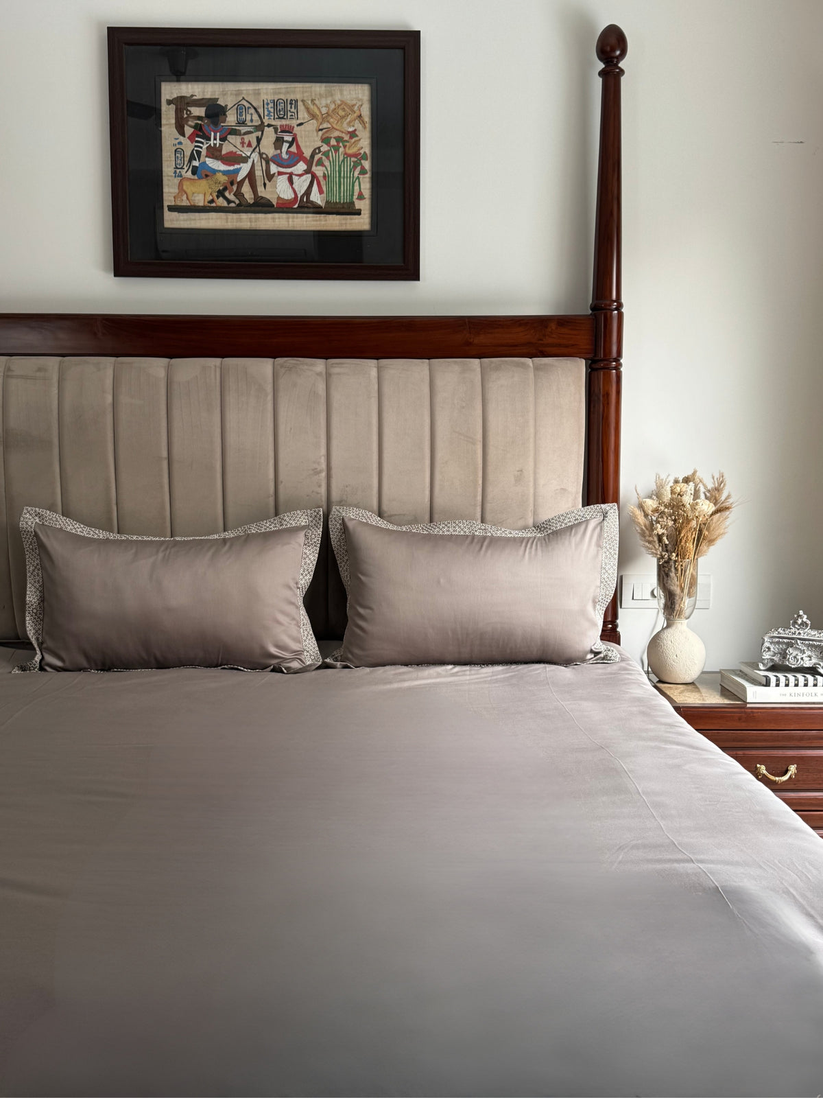 Eden Olive Grey Bedsheet Set