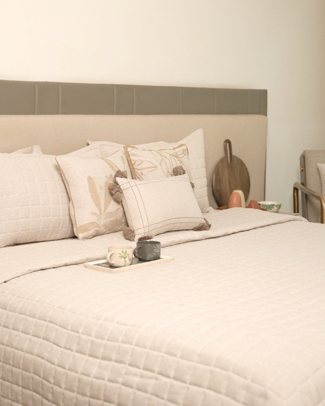 Elan Beige Bedding Set (11 PC Set)