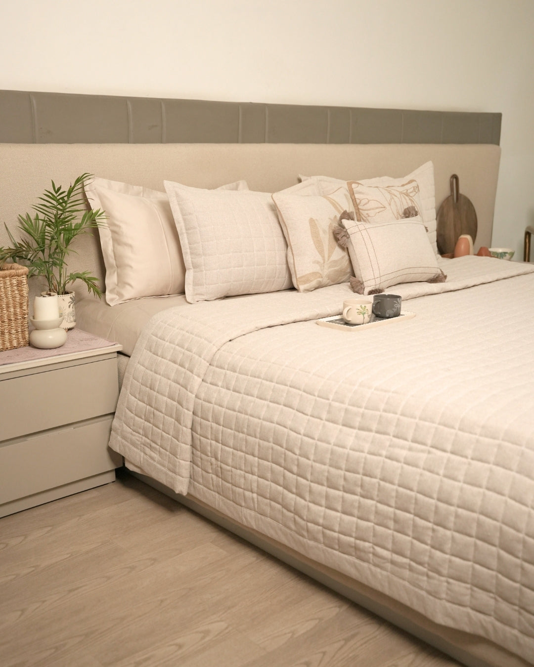 Elan Beige Bedding Set (11 PC Set)