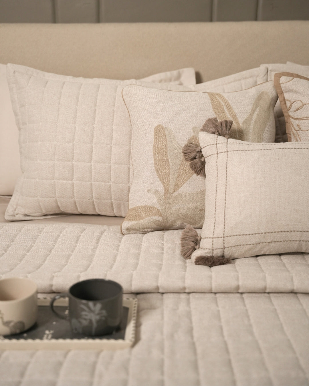 Elan Beige Bedding Set (11 PC Set)