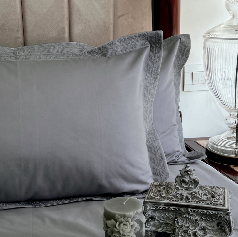 600TC Cotton Erose Metal Grey Beyond Bedsheet Set