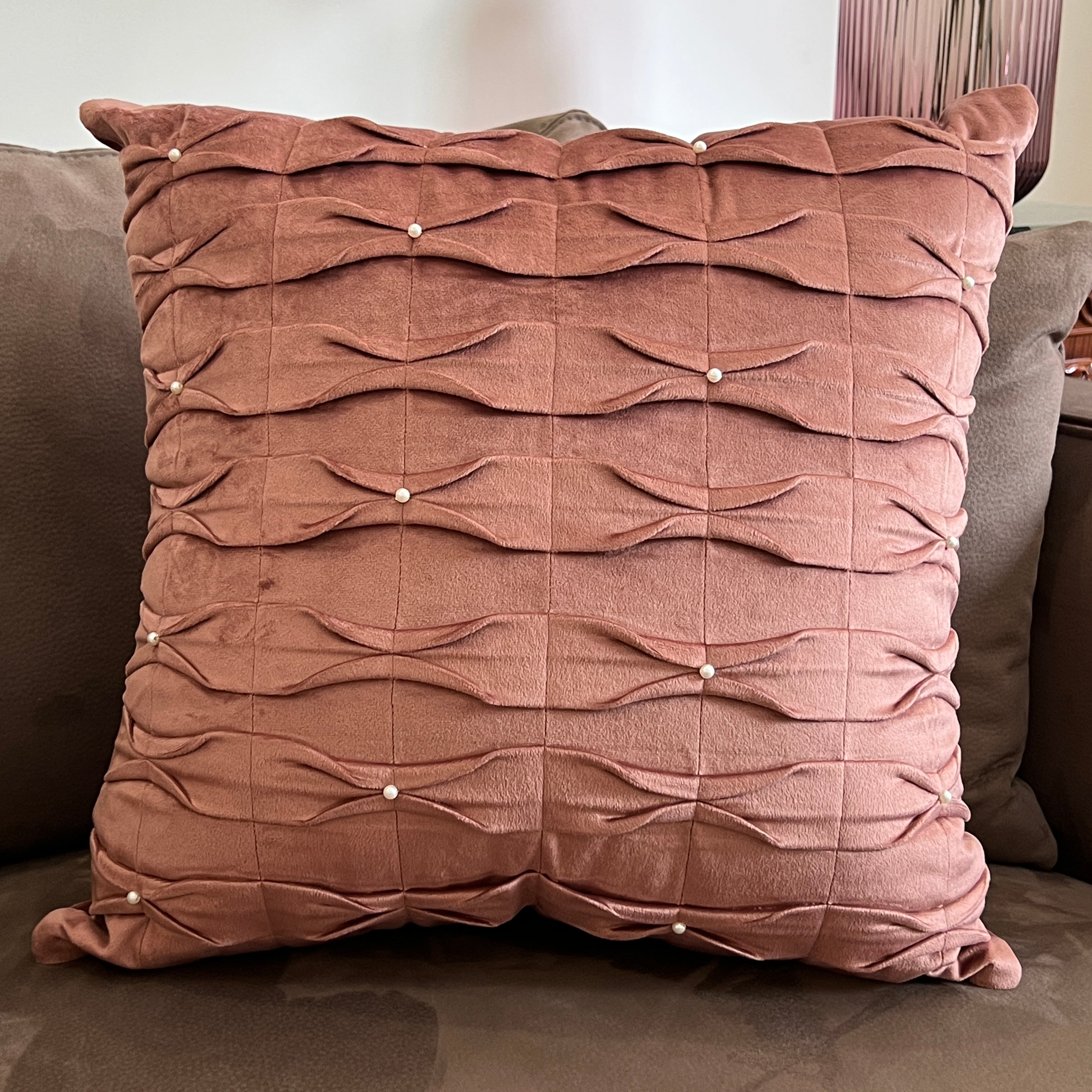 Blush velvet outlet pillow