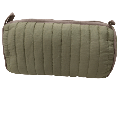 Sage Green Large Size Wedding Jewelry Pouch Cosmetic Make Up Case Handmade Quilt Multifunction Storage