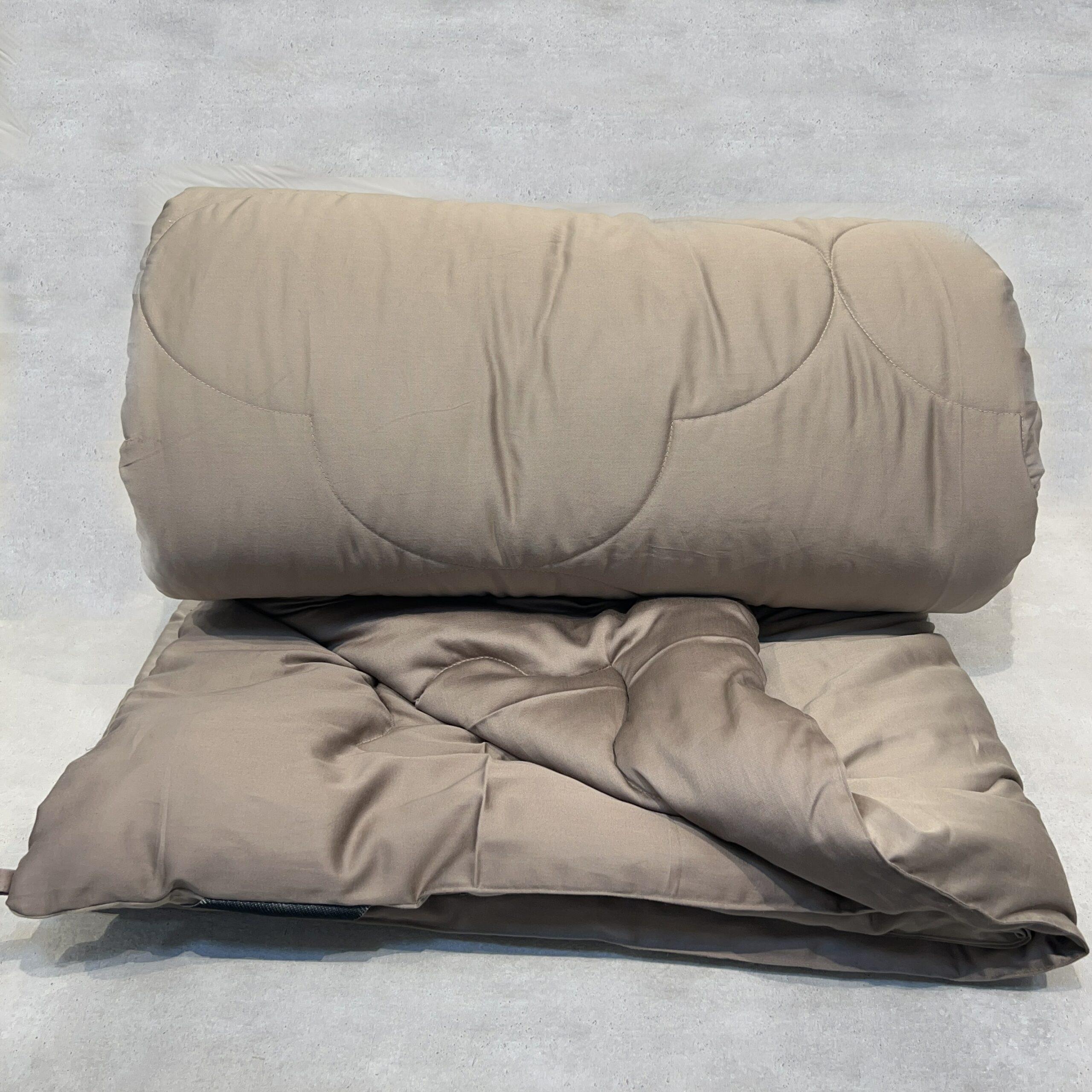 Taupe and Mocha 300TC Cotton Reversible Downfill Quilt