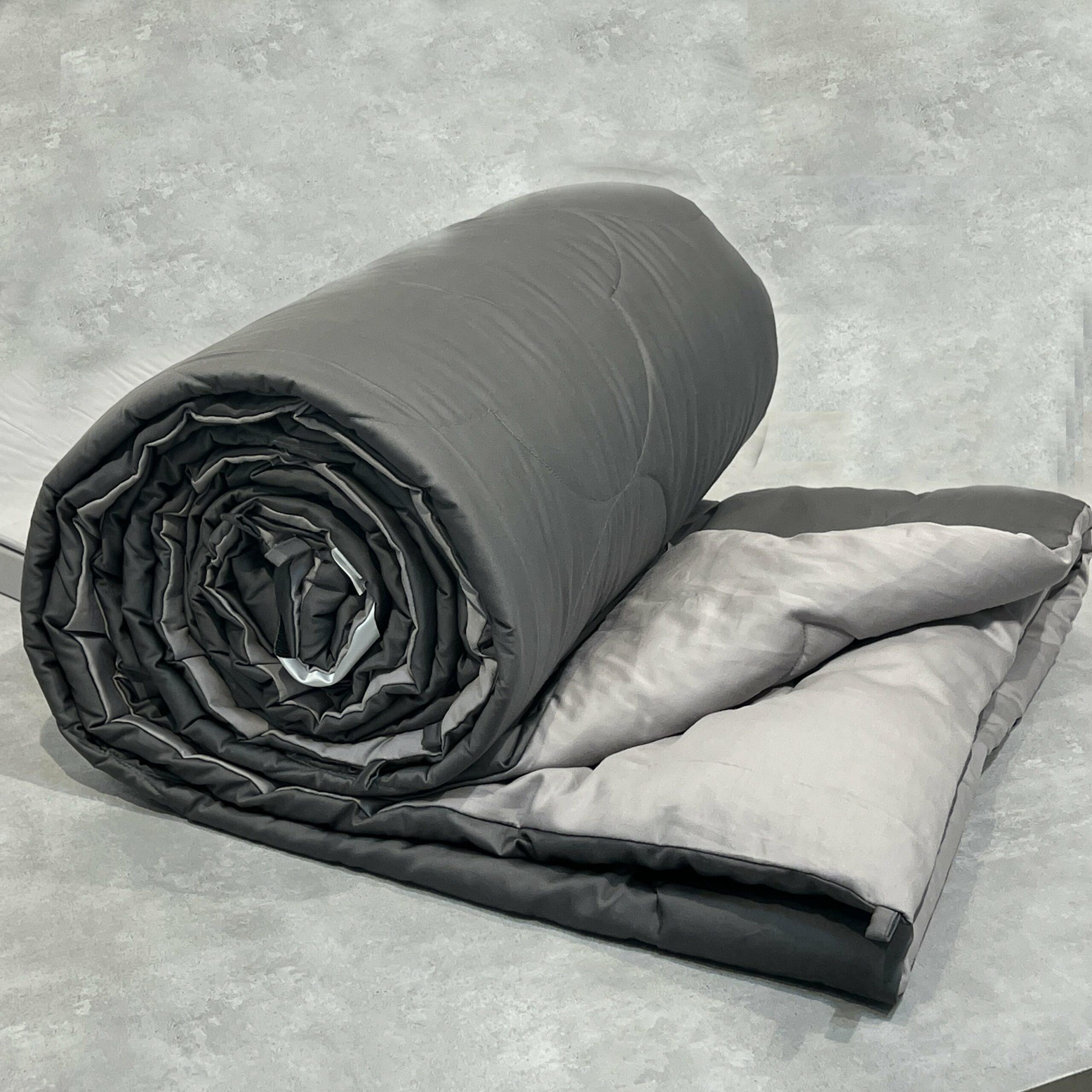 Elephant Grey and Silver 300TC Cotton Reversible Downfill Quilt