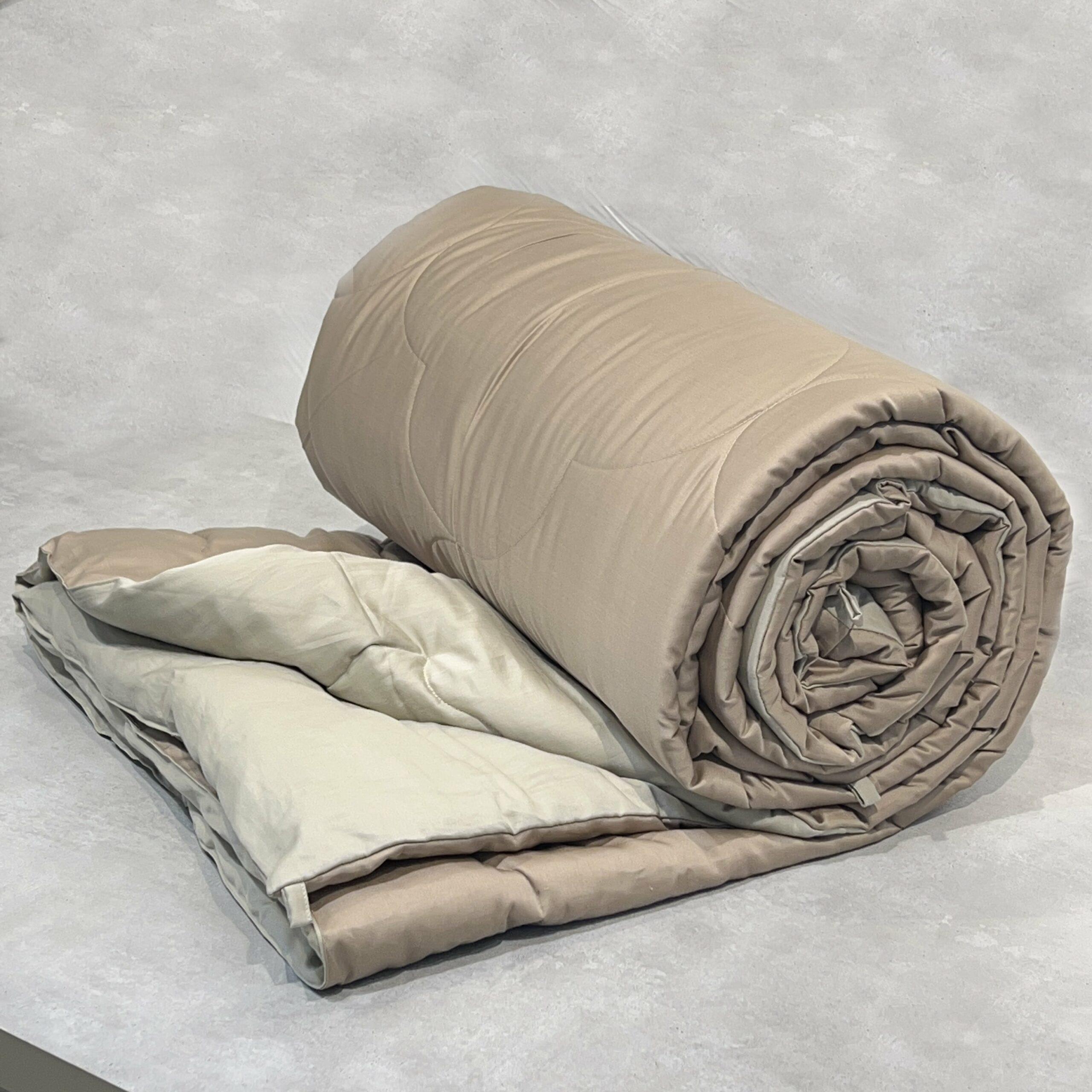 Sand and Beige 300TC Cotton Reversible Downfill Quilt