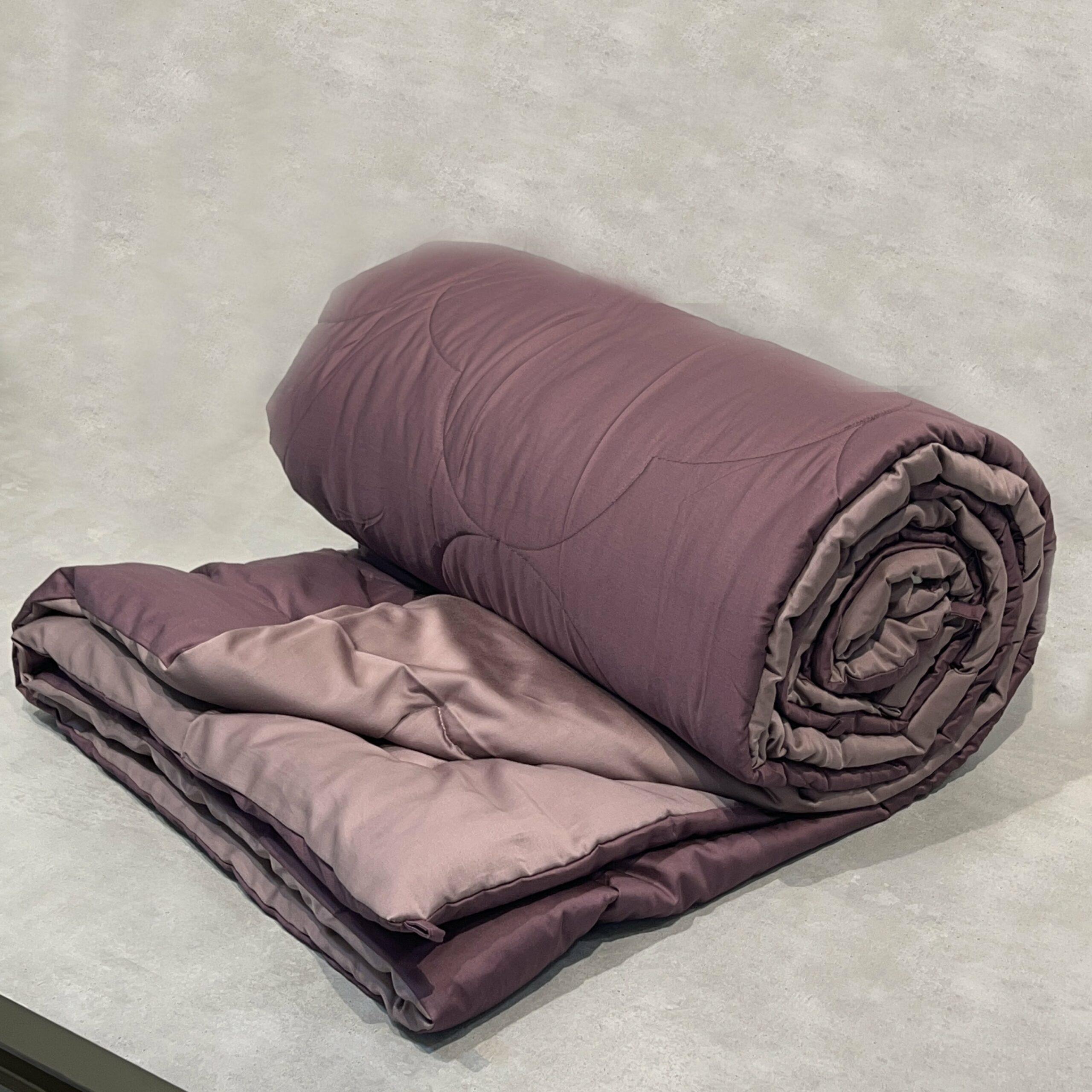 Old Rose and Mauve 300TC Cotton Reversible Downfill Quilt