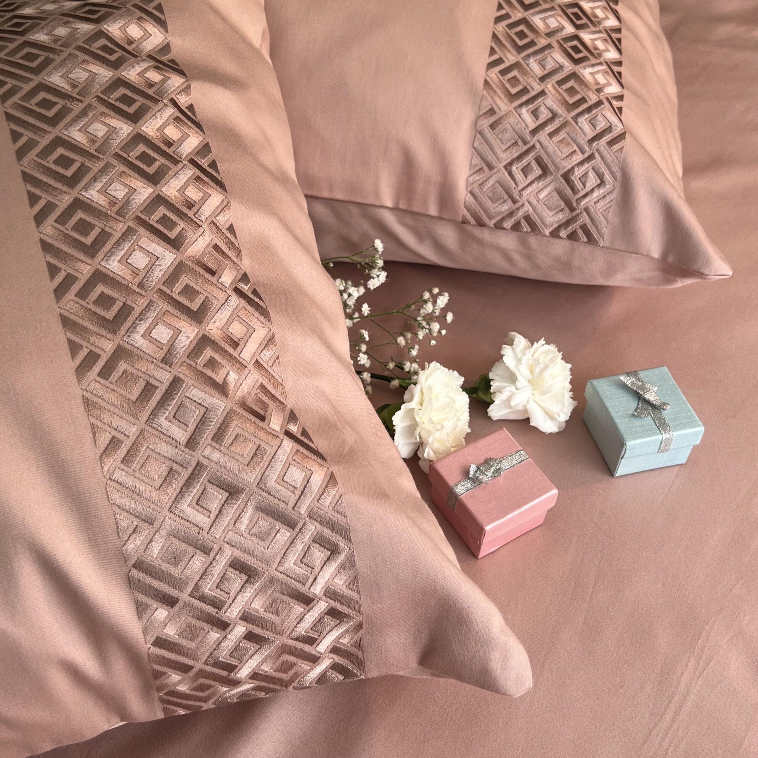Squarish Rose Dreams Pillow Covers (Set of 2)