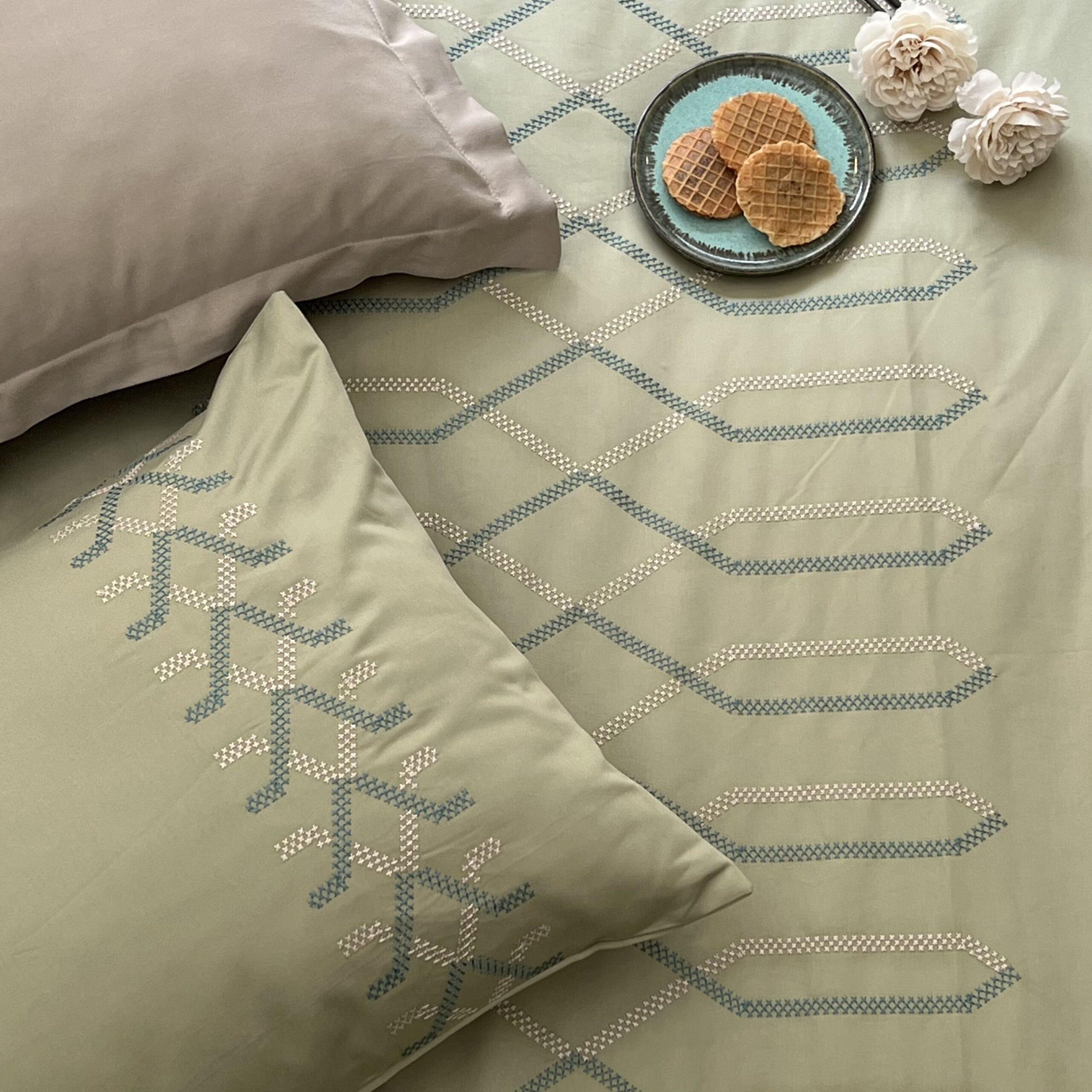 Tribe Lime Green Syona Duvet Cover
