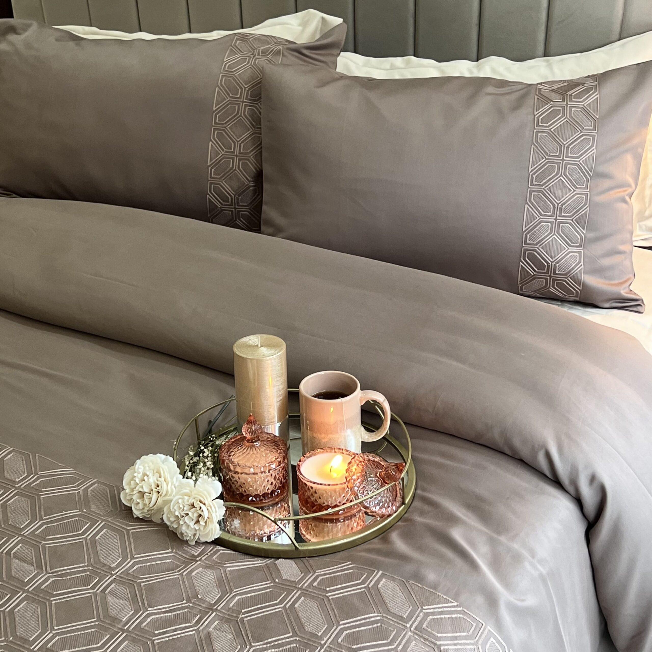 Arc Taupe Syona Duvet Cover
