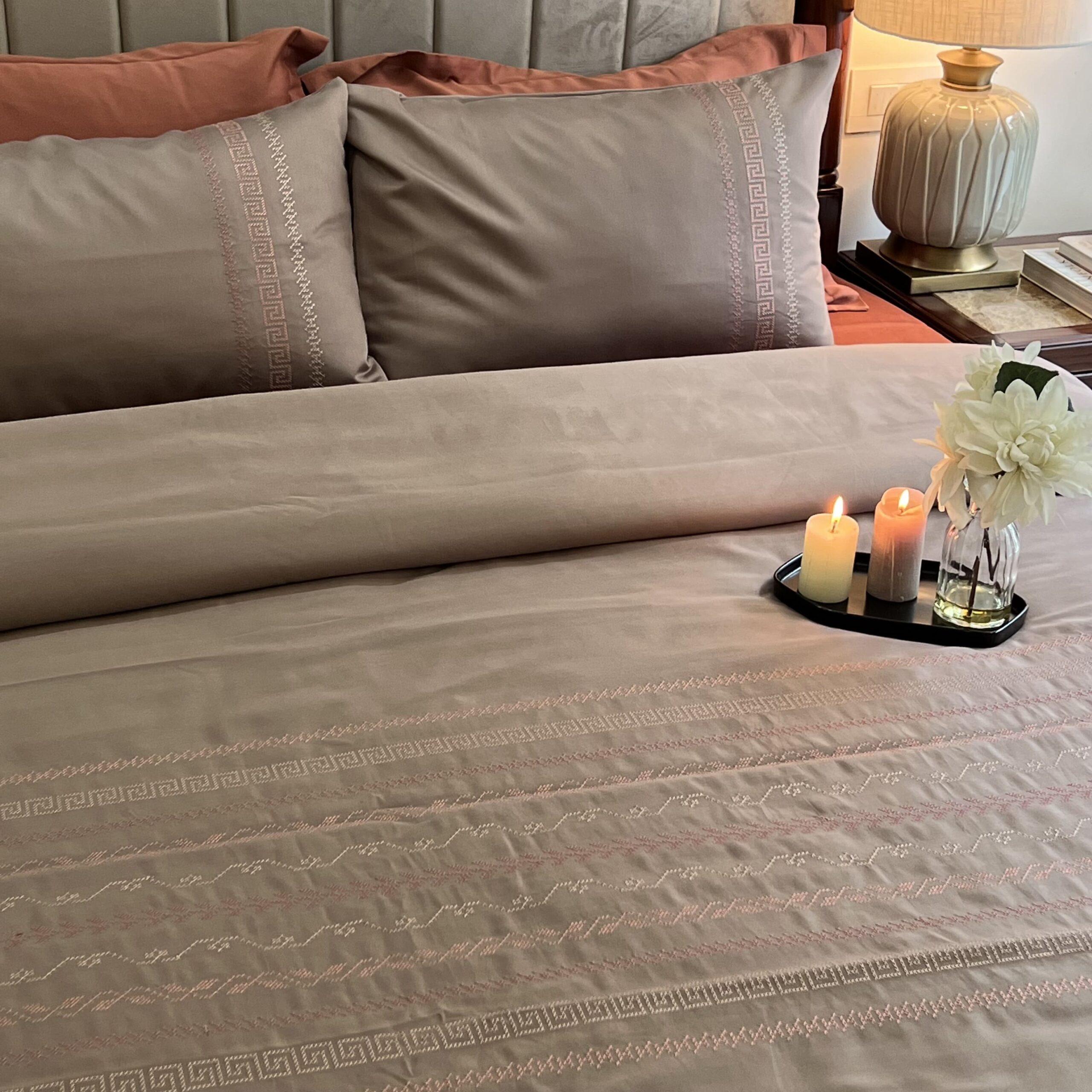 Lucas Taupe Syona Duvet Cover
