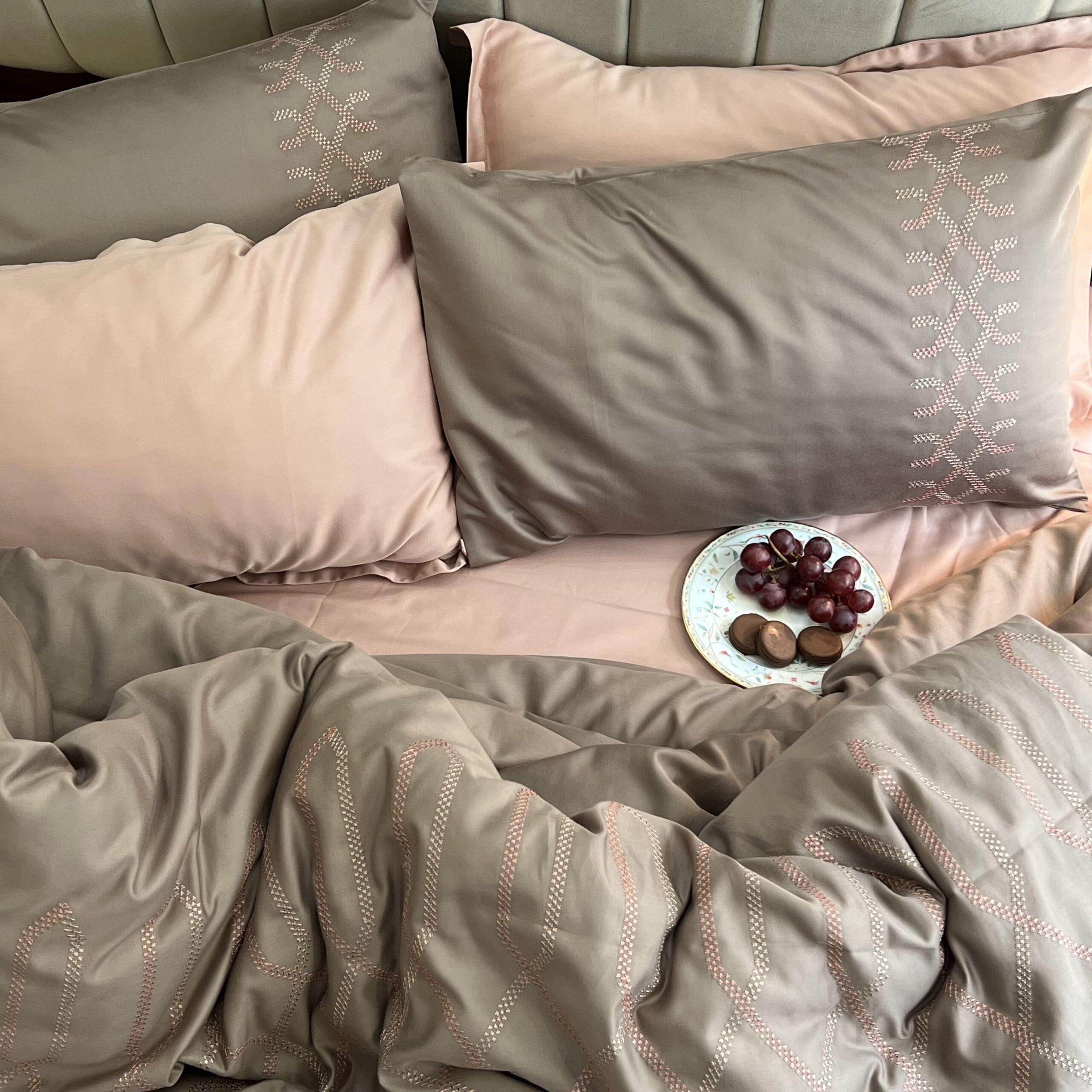Tribe Taupe Syona Duvet Cover