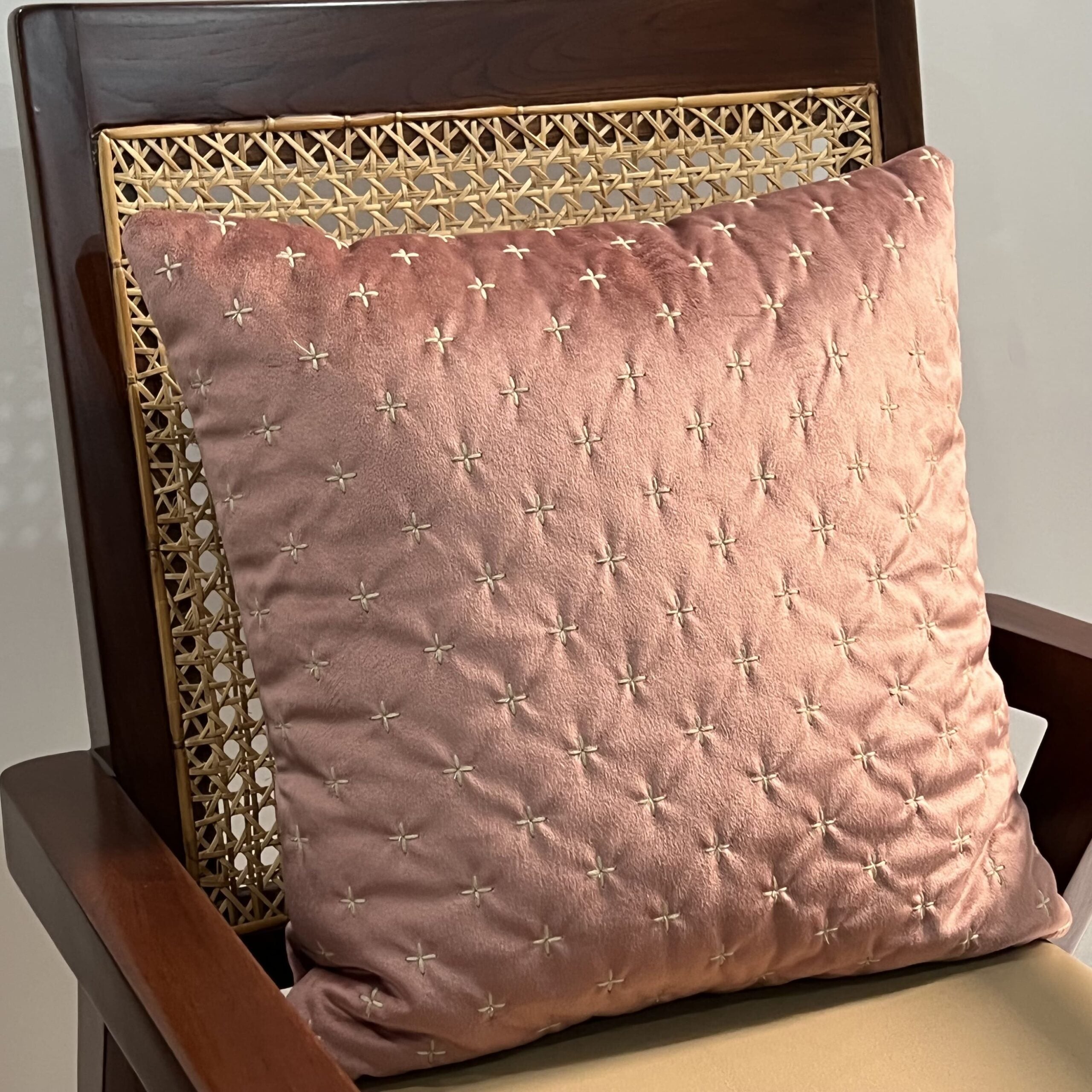 Decorative Sparkle Blush Velvet Cushion Cover 16x16