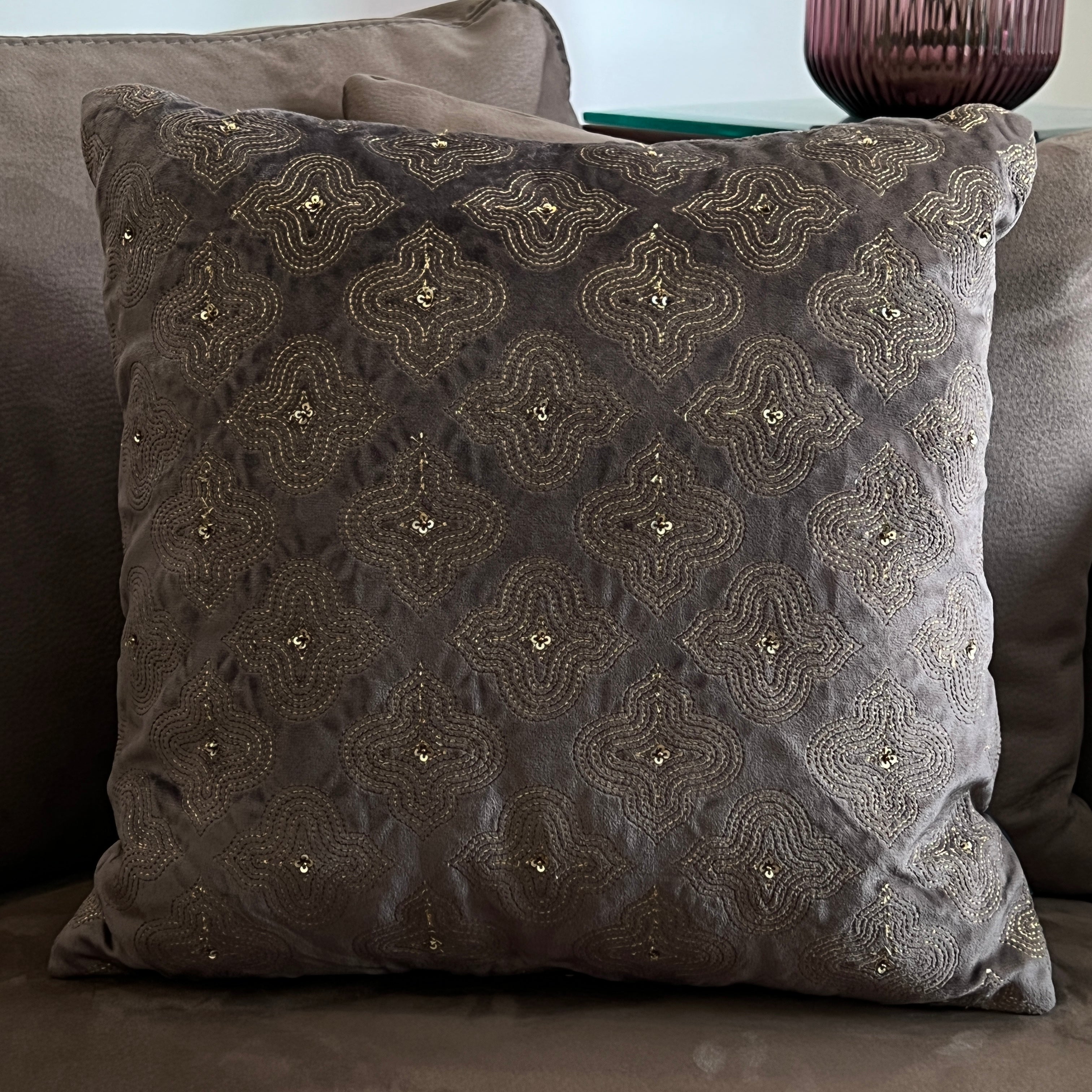 Decorative Lantern Mousse Velvet Cushion Cover 16x16