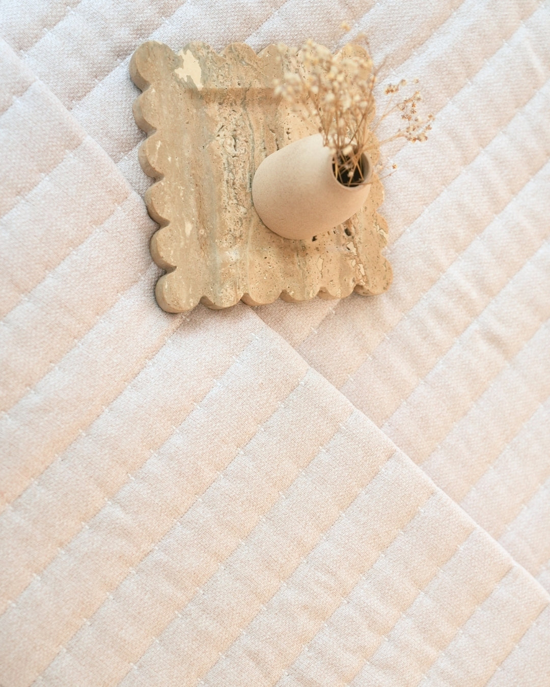 Lumina Beige Quilted Bedspread Set