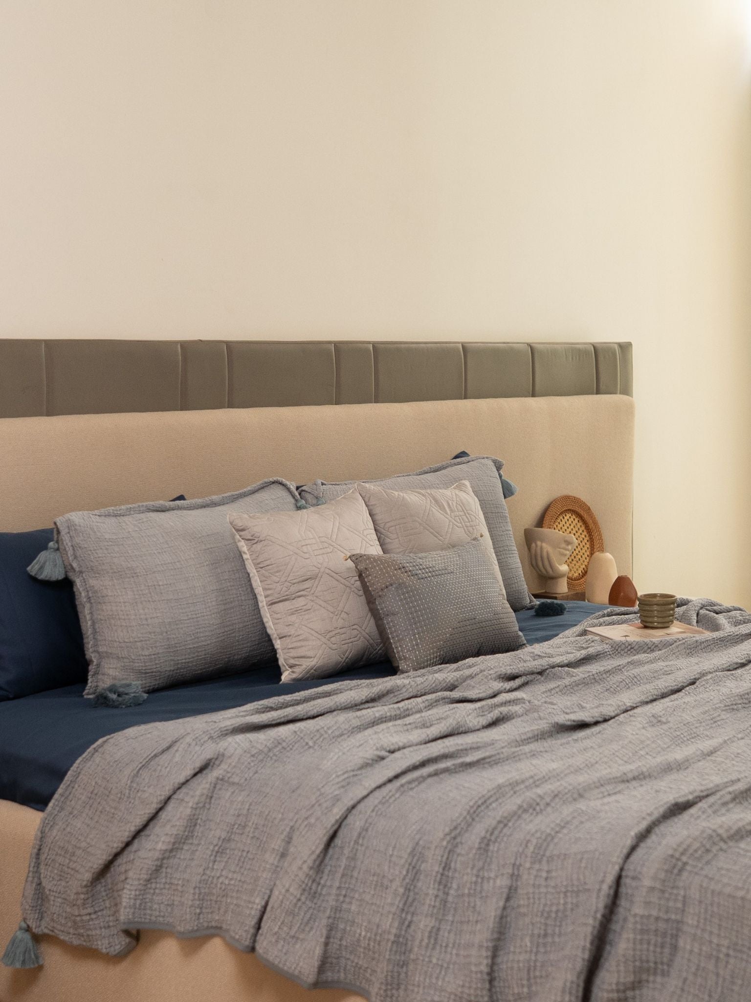 Indigo Meraki Cotton Woven Bedding Gift Set (10 PC Set)